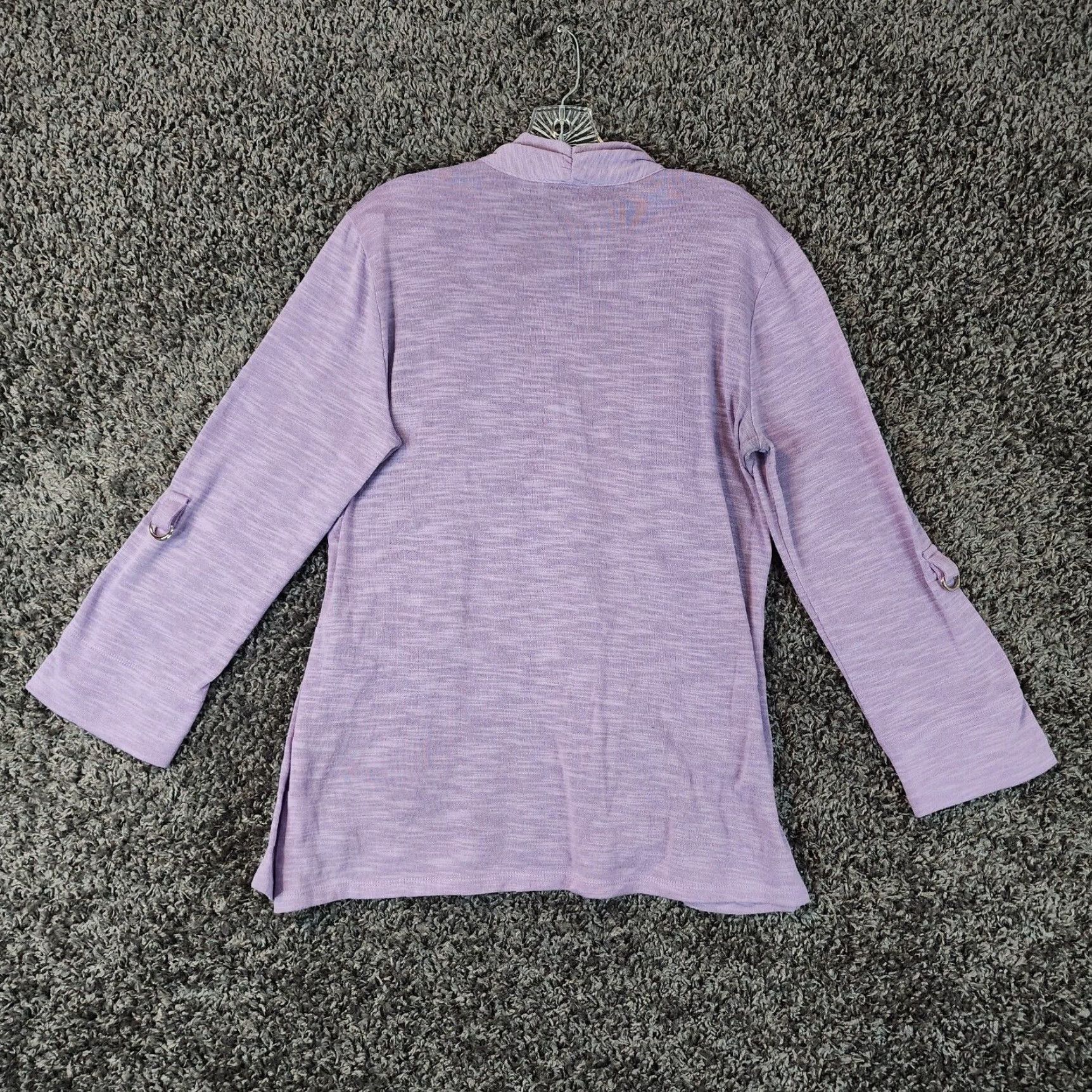 Vintage Notations Womens Purple Long Sleeve Pullover Cardigan Sweater Size M Size M / US 6-8 / IT 42-44 - 6 Thumbnail