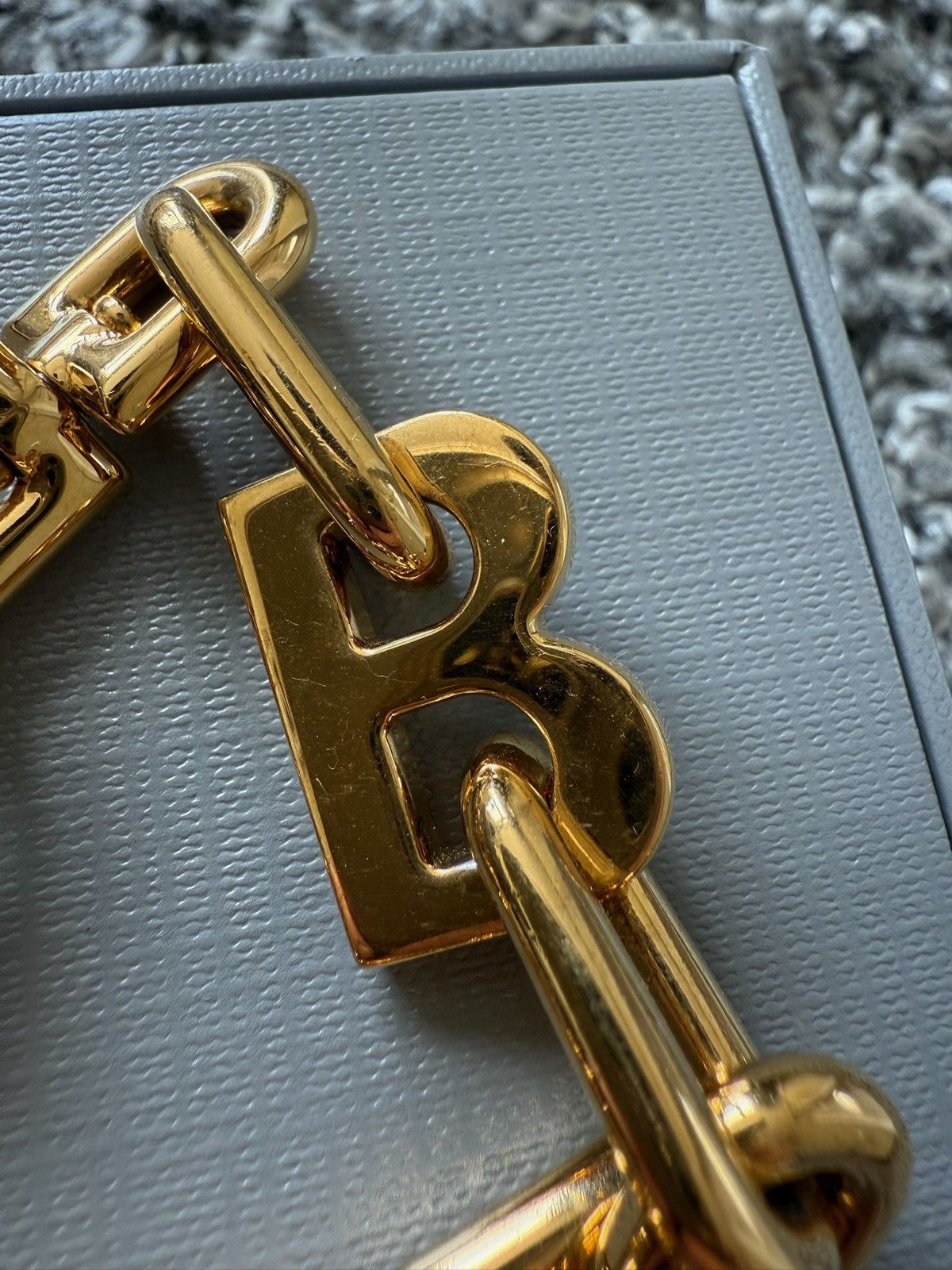 Balenciaga Balenciaga Golden Logo Bracelet Size ONE SIZE - 3 Thumbnail