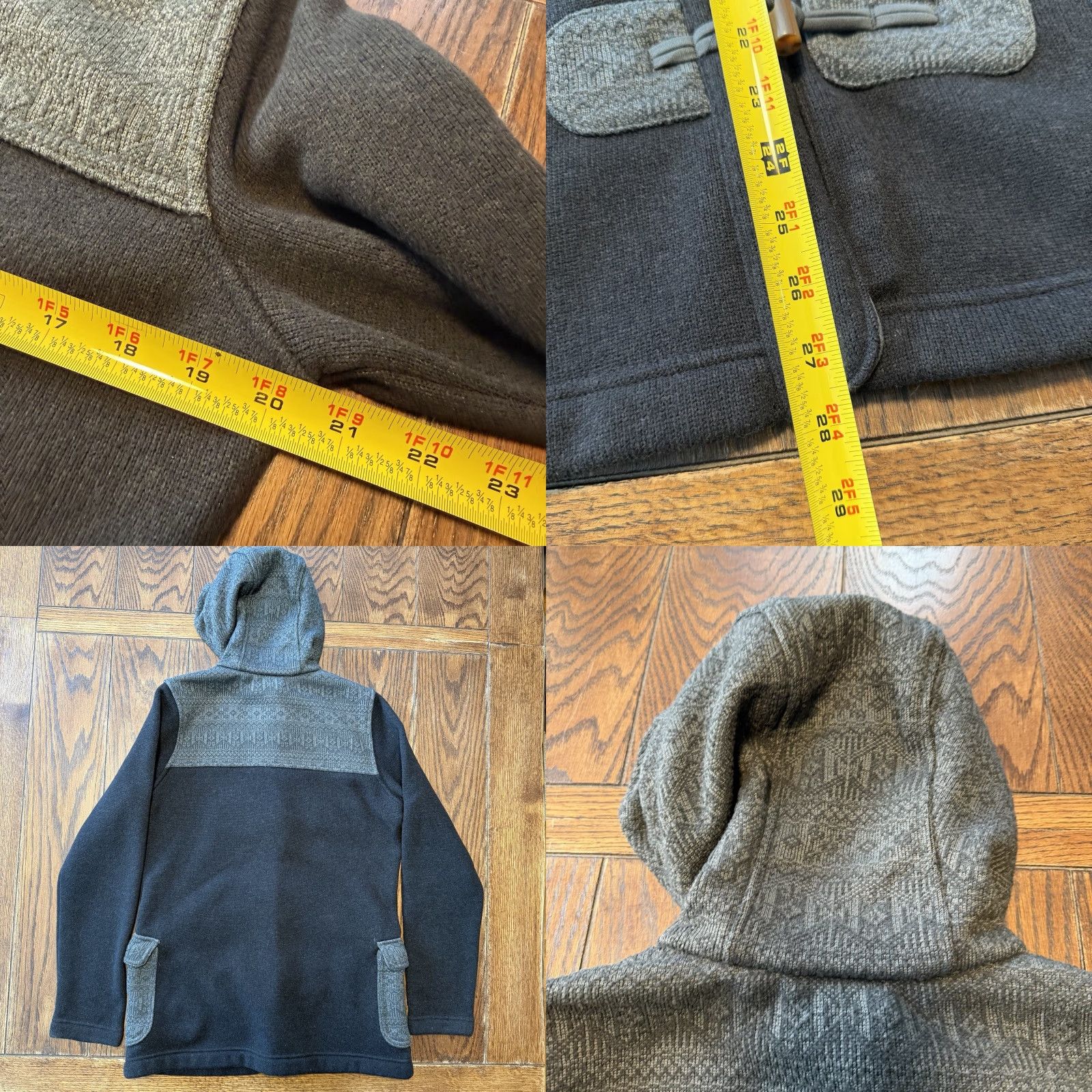 Patagonia Patagonia Womens Medium Black Gray Toggle Hooded Duffle Fleece Jacket Icelandic Parka Described as Great Condition Size M / US 6-8 / IT 42-44 - 8 Thumbnail