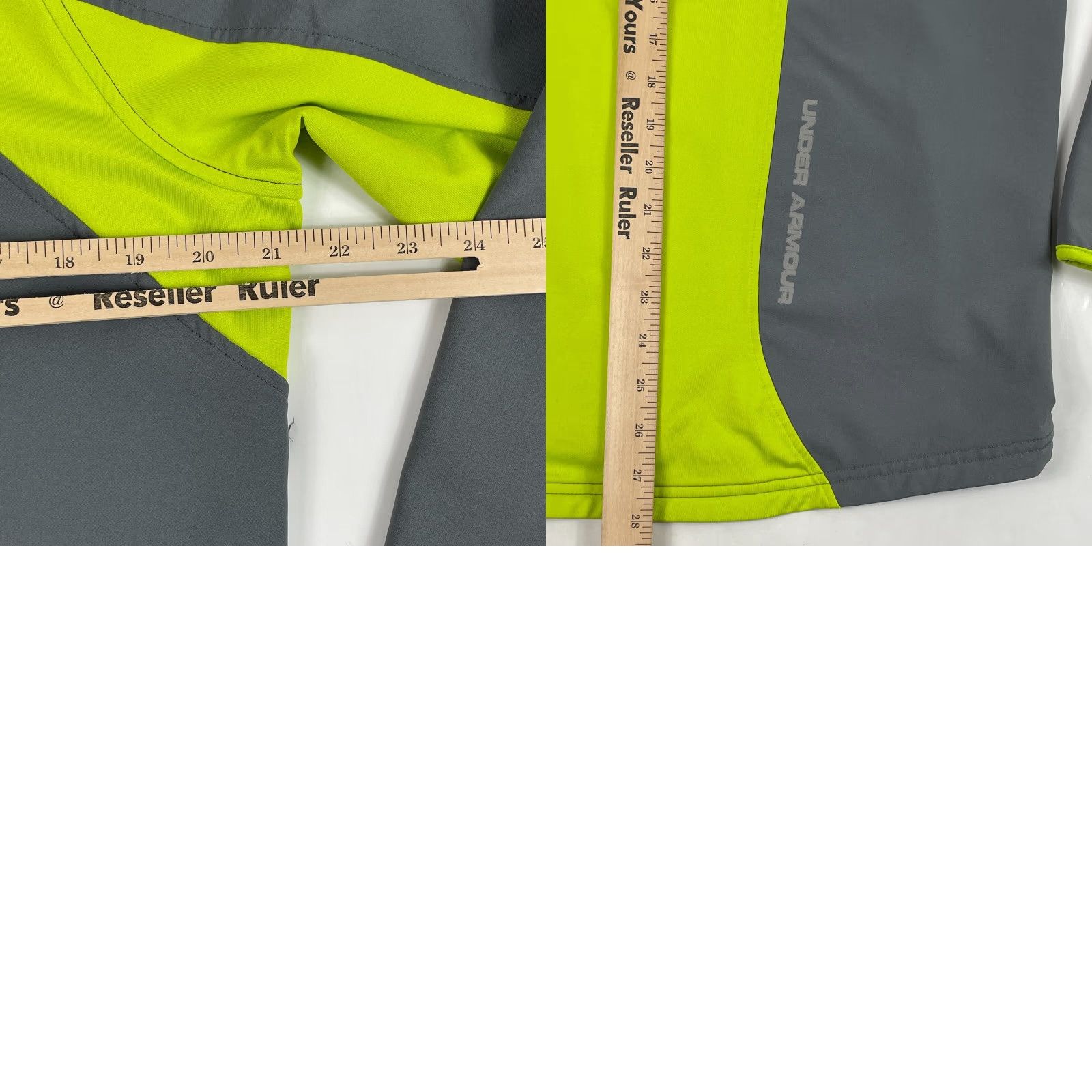 Under Armour Under Armour Jacket Men Medium Gray Yellow ColdGear Full Zip Softshell Lined Ski Activities: Outdoor, Ski, Casual Mens Size US M / EU 48-50 / 2 - 9 Thumbnail