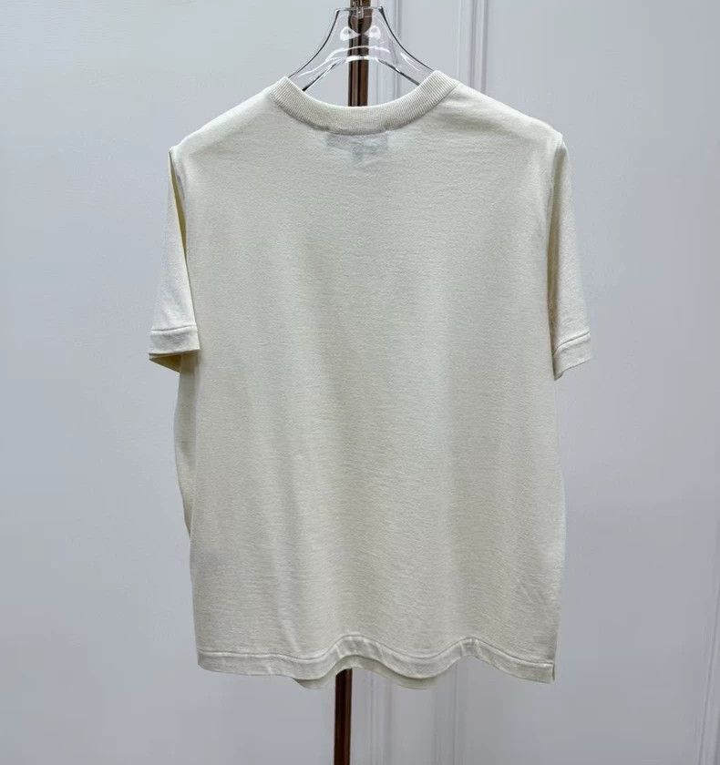 Loro Piana LORO PIANA Classic beige short sleeves Size S / US 4 / IT 40 - 2 Thumbnail