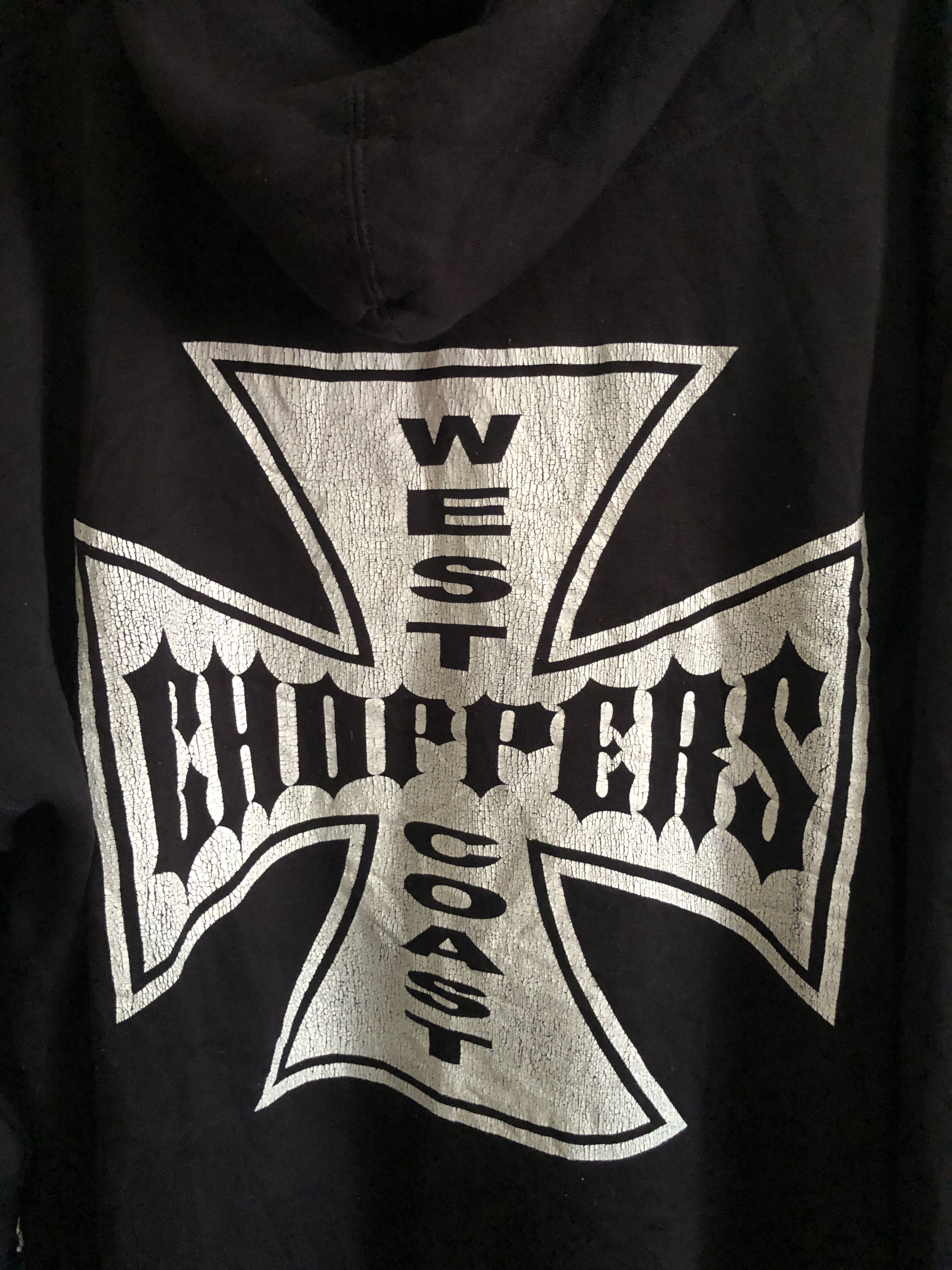 West Coast Choppers Vintage West Coast Choppers Thrased Distressed Hoodie Size US XXL / EU 58 / 5 - 13 Thumbnail