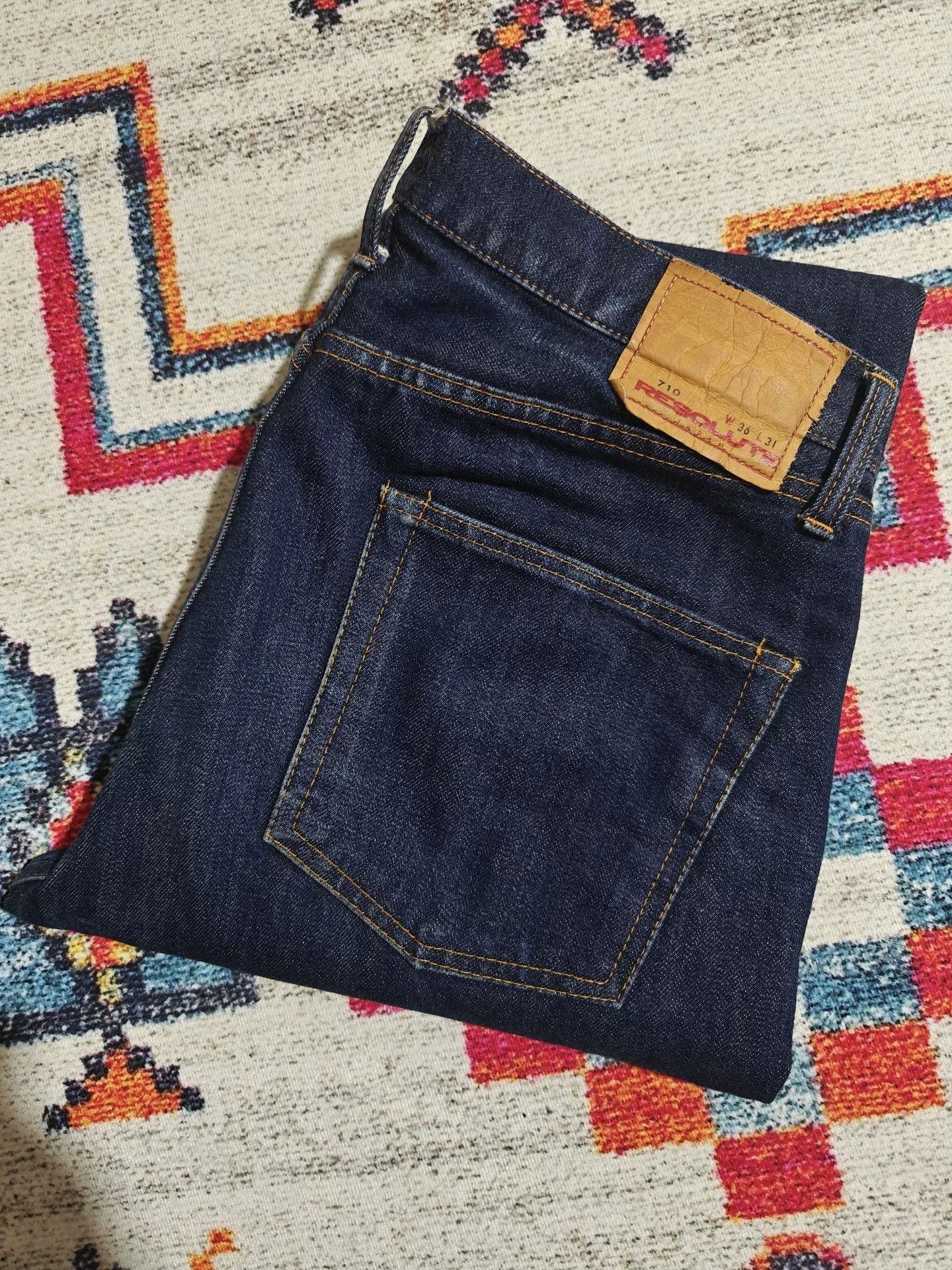 RESOLUTE RESOLUTE 710 Retro Slim Straight Raw Jeans Size US 36 / EU 52 - 1 Thumbnail