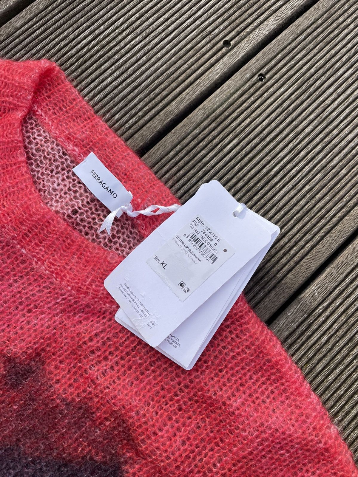 Salvatore Ferragamo BNWT Mustang Print Sweater in Red/Black SS 23 Size US XL / EU 56 / 4 - 7 Thumbnail