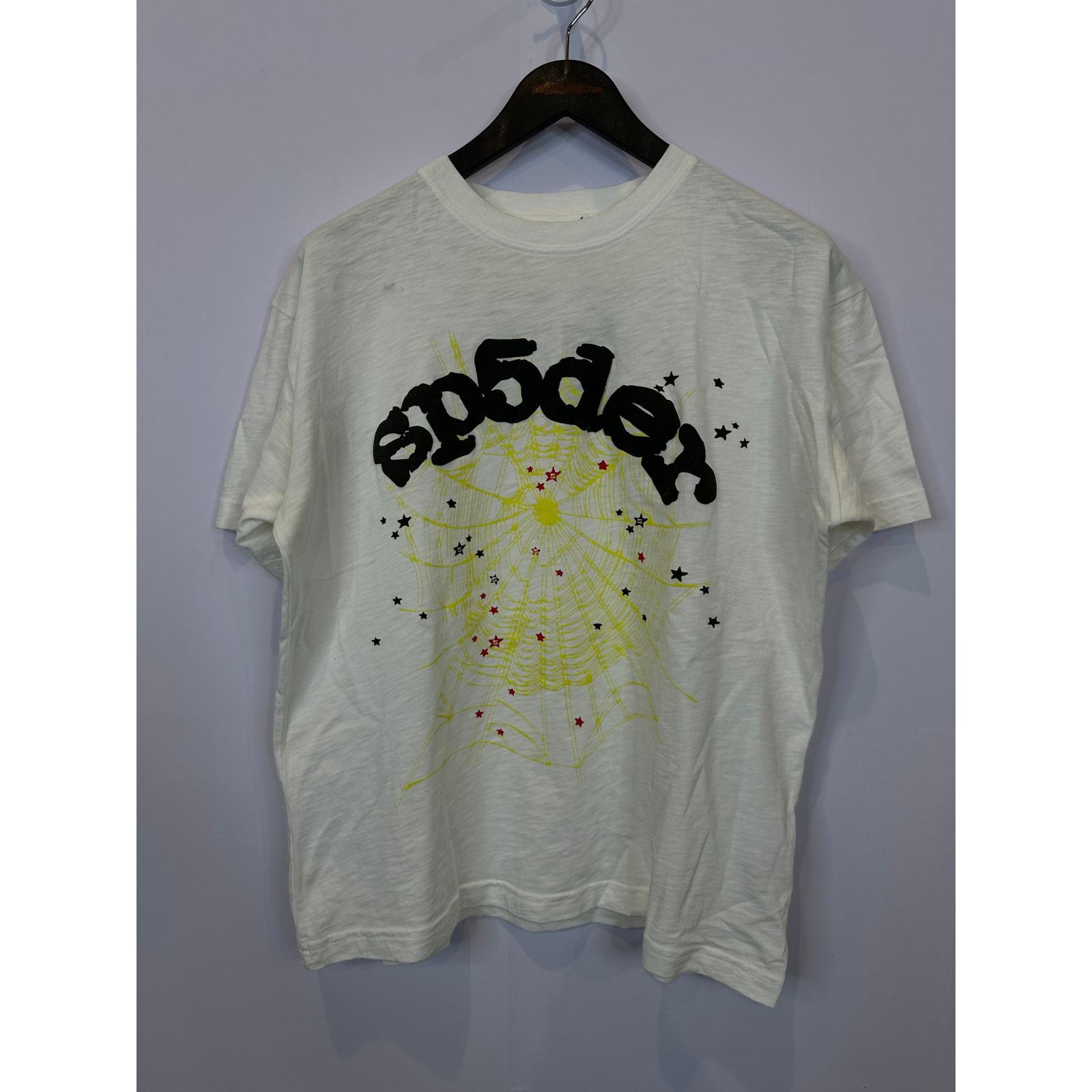 Other Sp5der Og Web Tee White Yellow Used Medium Size US M / EU 48-50 / 2 - 1 Thumbnail