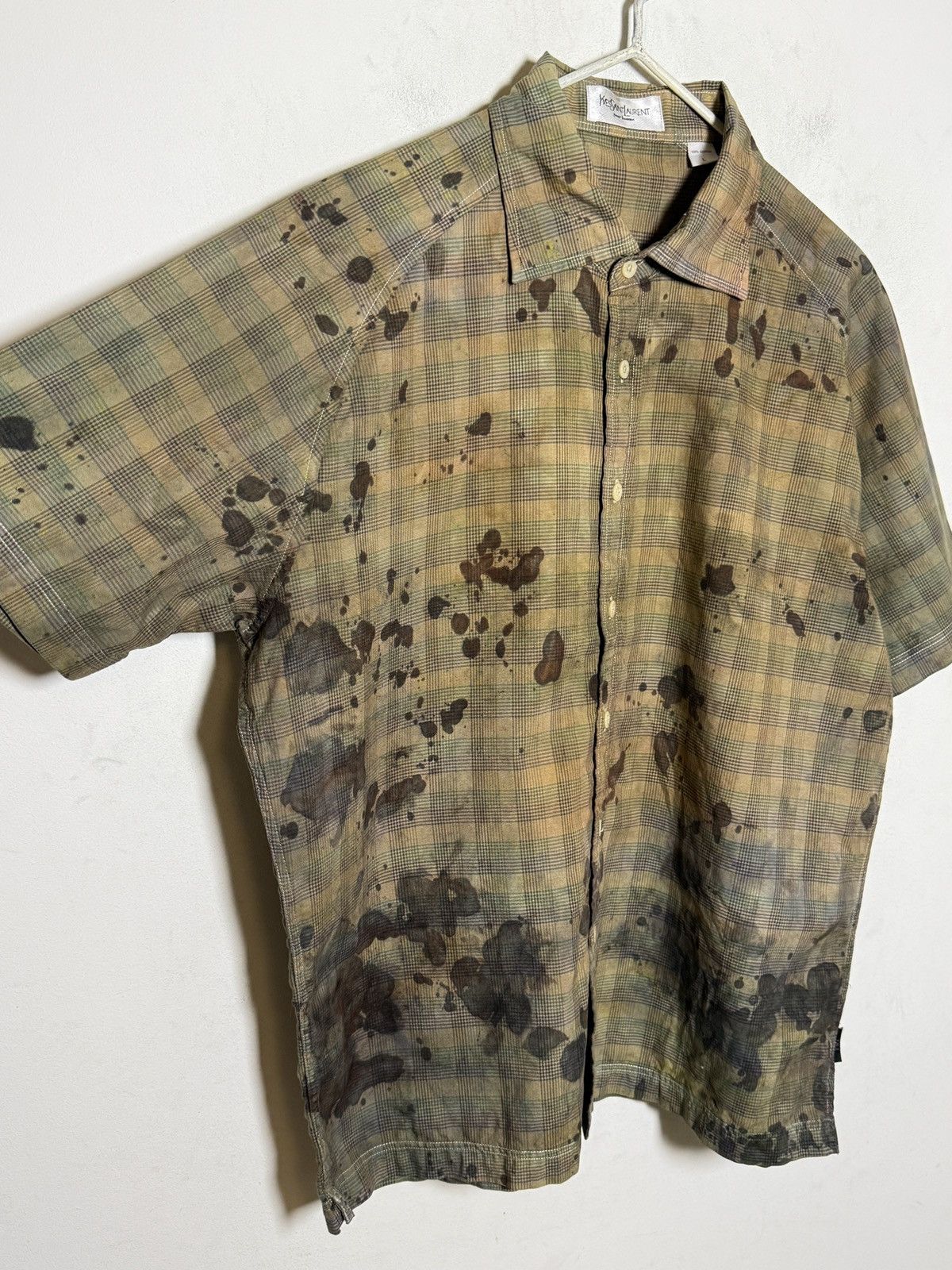 Yves Saint Laurent Vintage Yves Saint Laurent pour homme short sleeve shirt Size US L / EU 52-54 / 3 - 5 Thumbnail