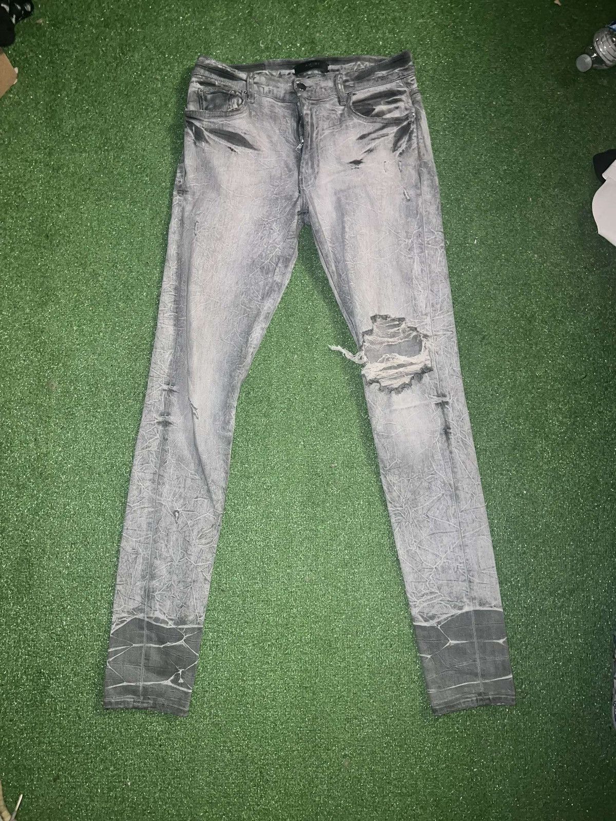 image of Amiri Thrasher Jeans in Grey, Men's (Size 31)