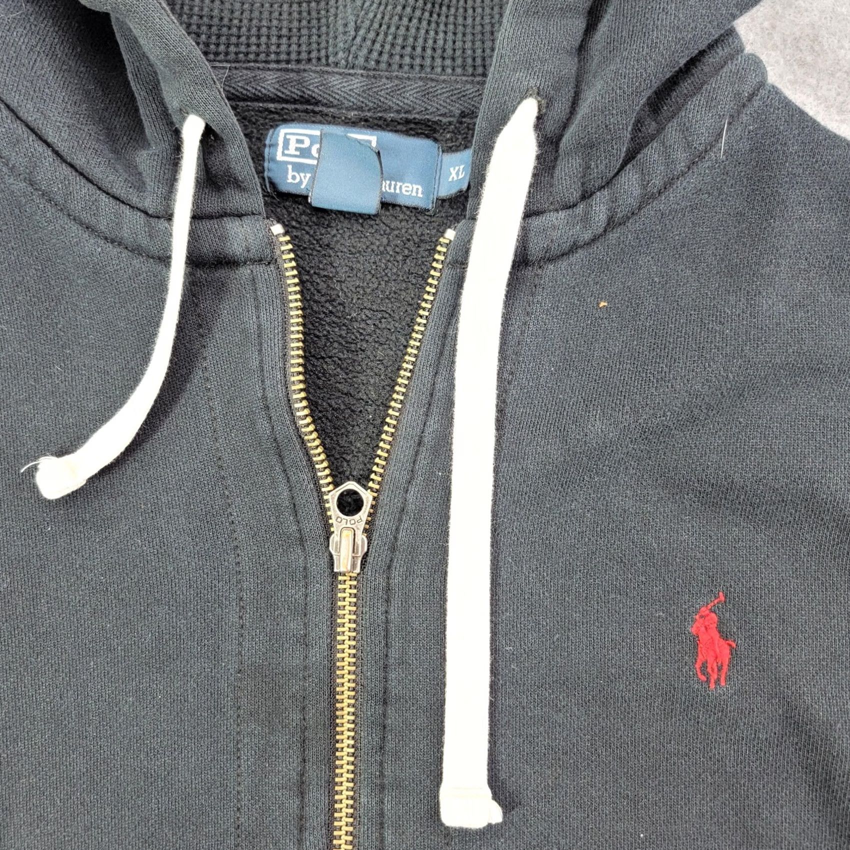 Polo Ralph Lauren Polo Ralph Lauren Hoodie Mens XL Gray Full Zip Fleece Red Pony Logo Drawstring Size US XL / EU 56 / 4 - 2 Thumbnail