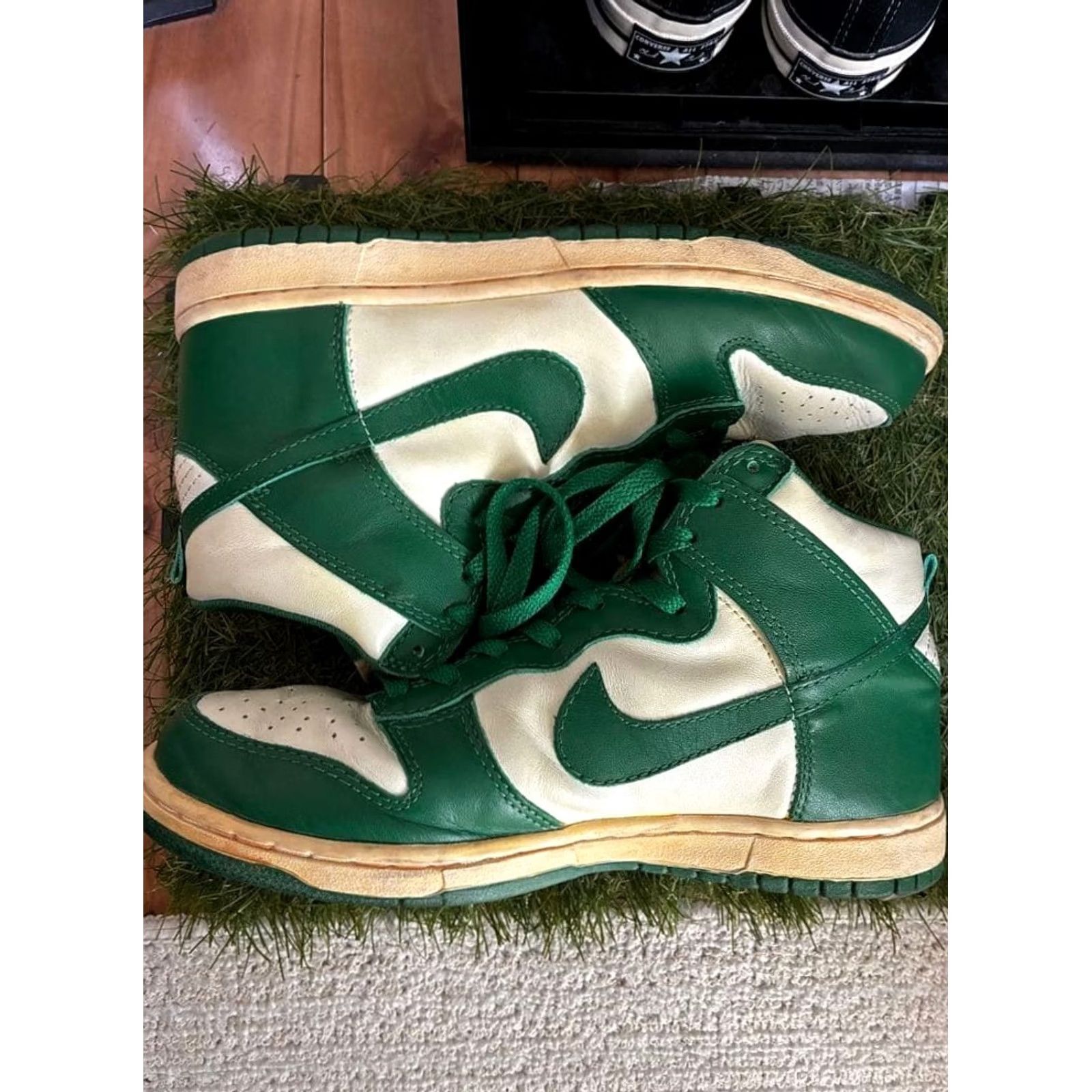 Nike VINTAGE Nike Dunk High Sneaker 2008 Green LTD Original Collection Men 9.0US Size US 9 / EU 42 - 4 Thumbnail