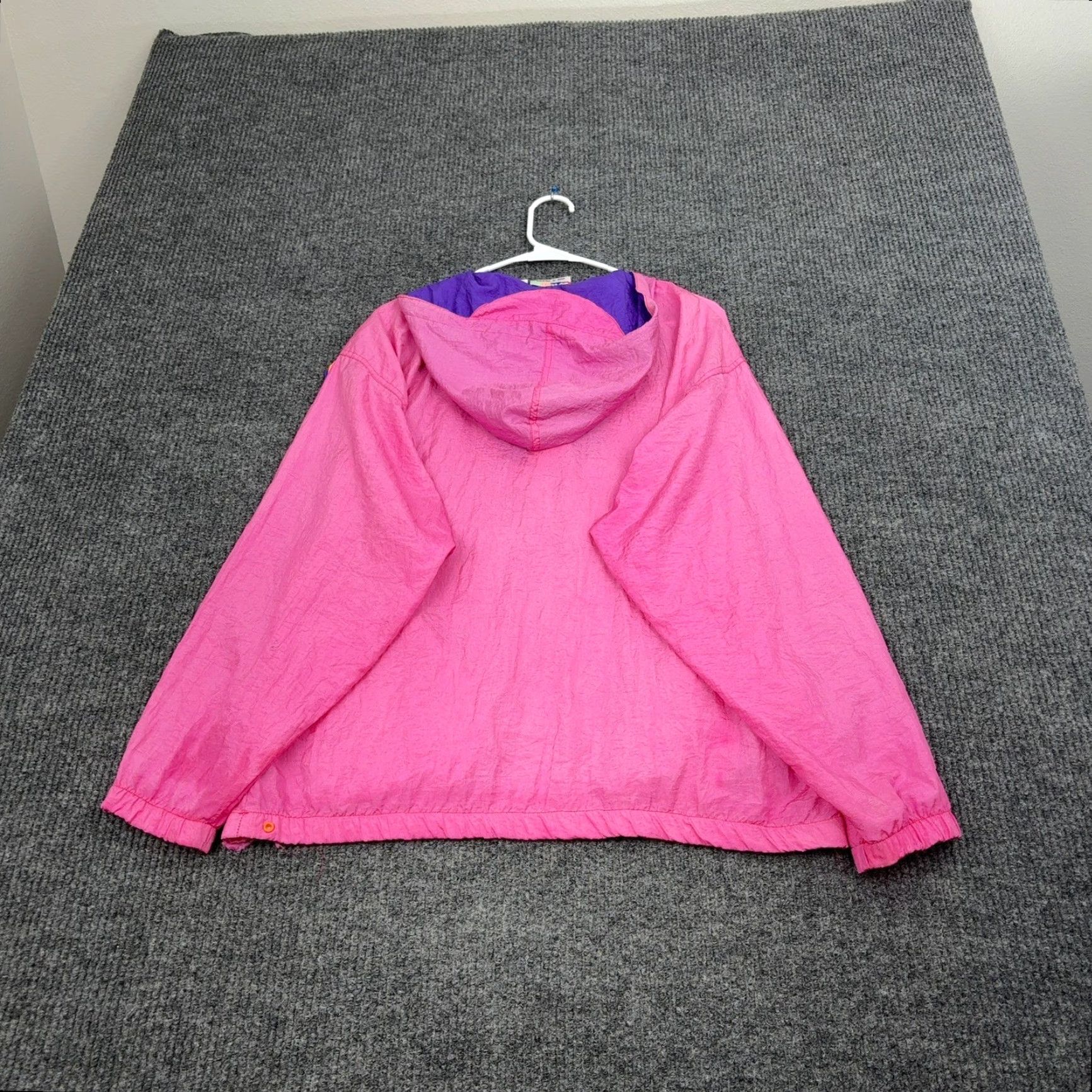 Wilson VINTAGE Wilson Windbreaker Mens M Pink Purple Quarter Zip Hooded Pullover Sport Size US M / EU 48-50 / 2 - 5 Thumbnail