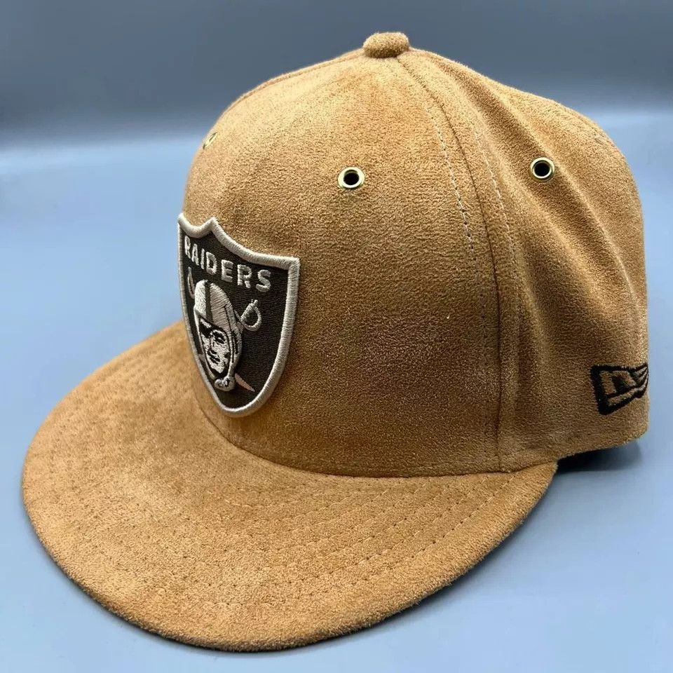 New Era Las Vegas Raiders Hat Men 7 1/4 Suede 59Fifty New Era Fitted Size ONE SIZE - 2 Thumbnail