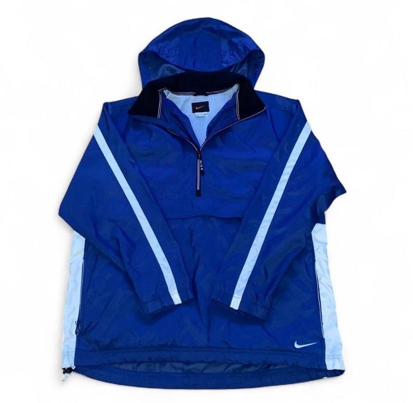 Nike Vintage nike anorak 1/2 zip windbreaker hooded vented jacket Size US L / EU 52-54 / 3 - 1 Thumbnail