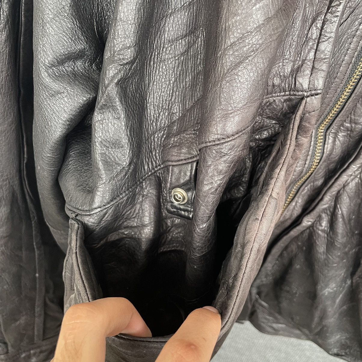 Genuine Leather × Vintage Vintage Robert Comstock Genuine Leather Jacket Size US L / EU 52-54 / 3 - 4 Thumbnail