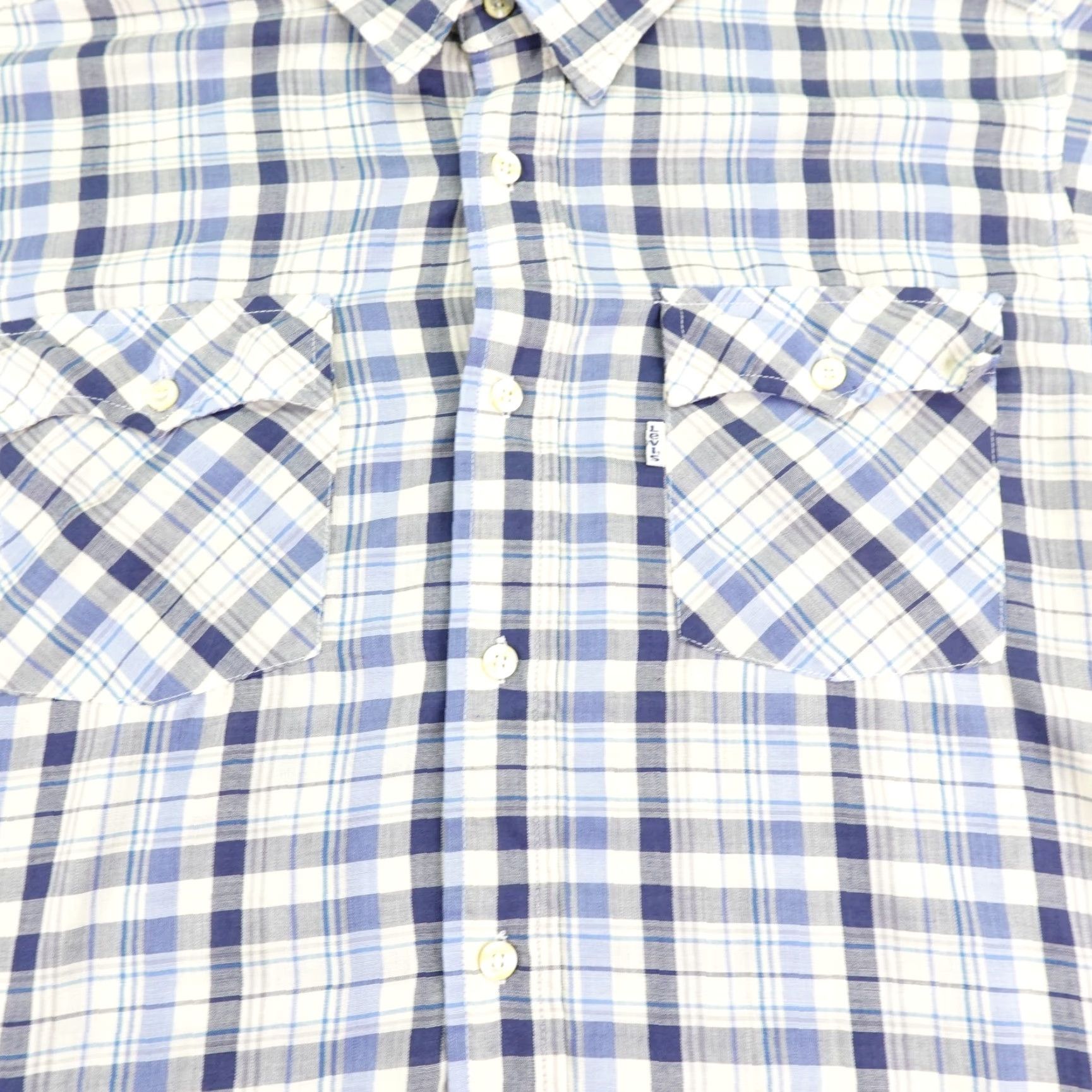 Levi's VINTAGE Levi's Shirt Mens XL White Plaid Button-Up 90s Lightweight Casual Western Cowboy Size US XL / EU 56 / 4 - 3 Thumbnail