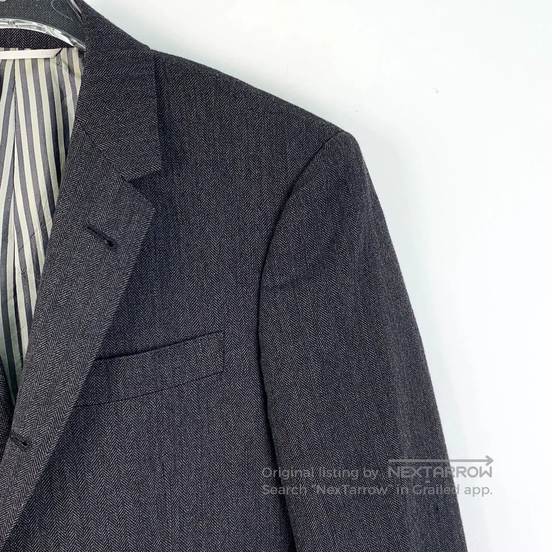 Thom Browne THOM BROWNE Gray Wool Collar Blazer. Size US M / EU 48-50 / 2 - 3 Thumbnail