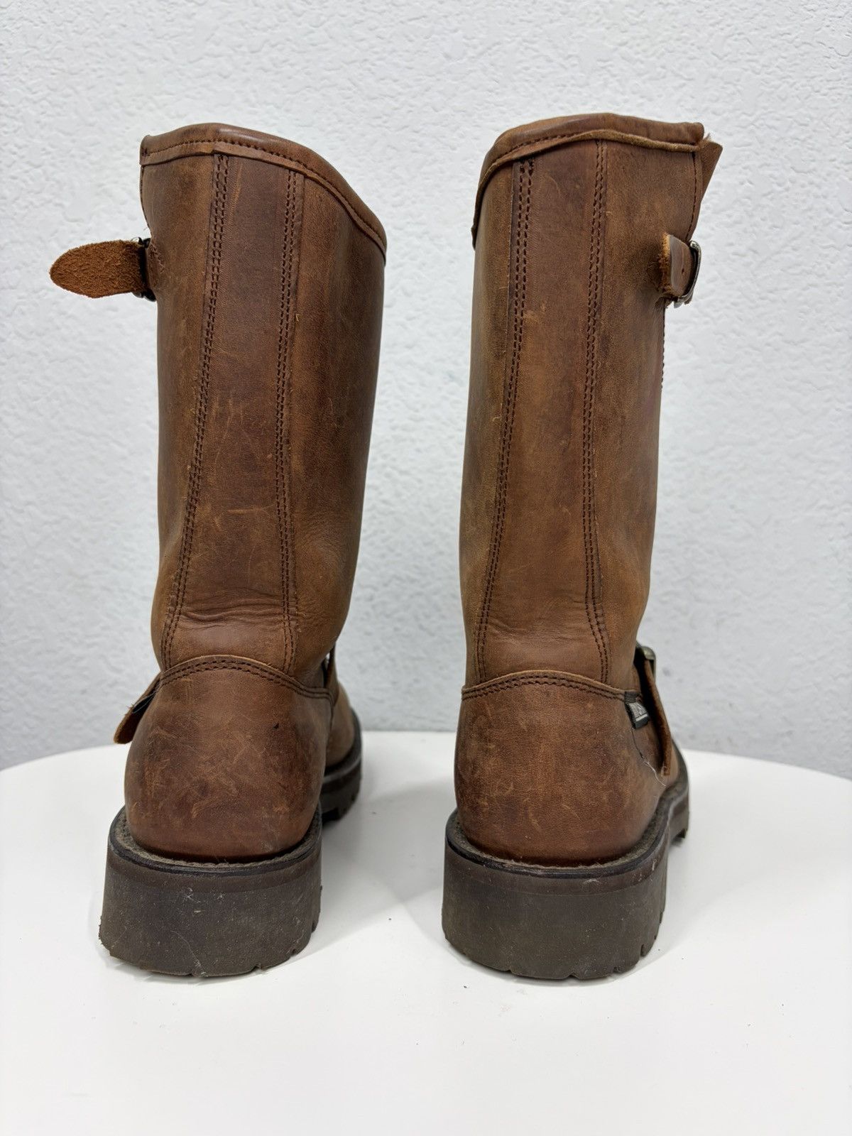 Harley Davidson Double Buckle Black Moto Boots Red Wing Frye Guidi Inspired Size US 8 / EU 41 - 7 Thumbnail