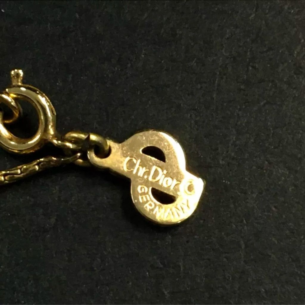 Dior Christian Dior heart with crystal rhinestones necklace Size ONE SIZE - 4 Thumbnail