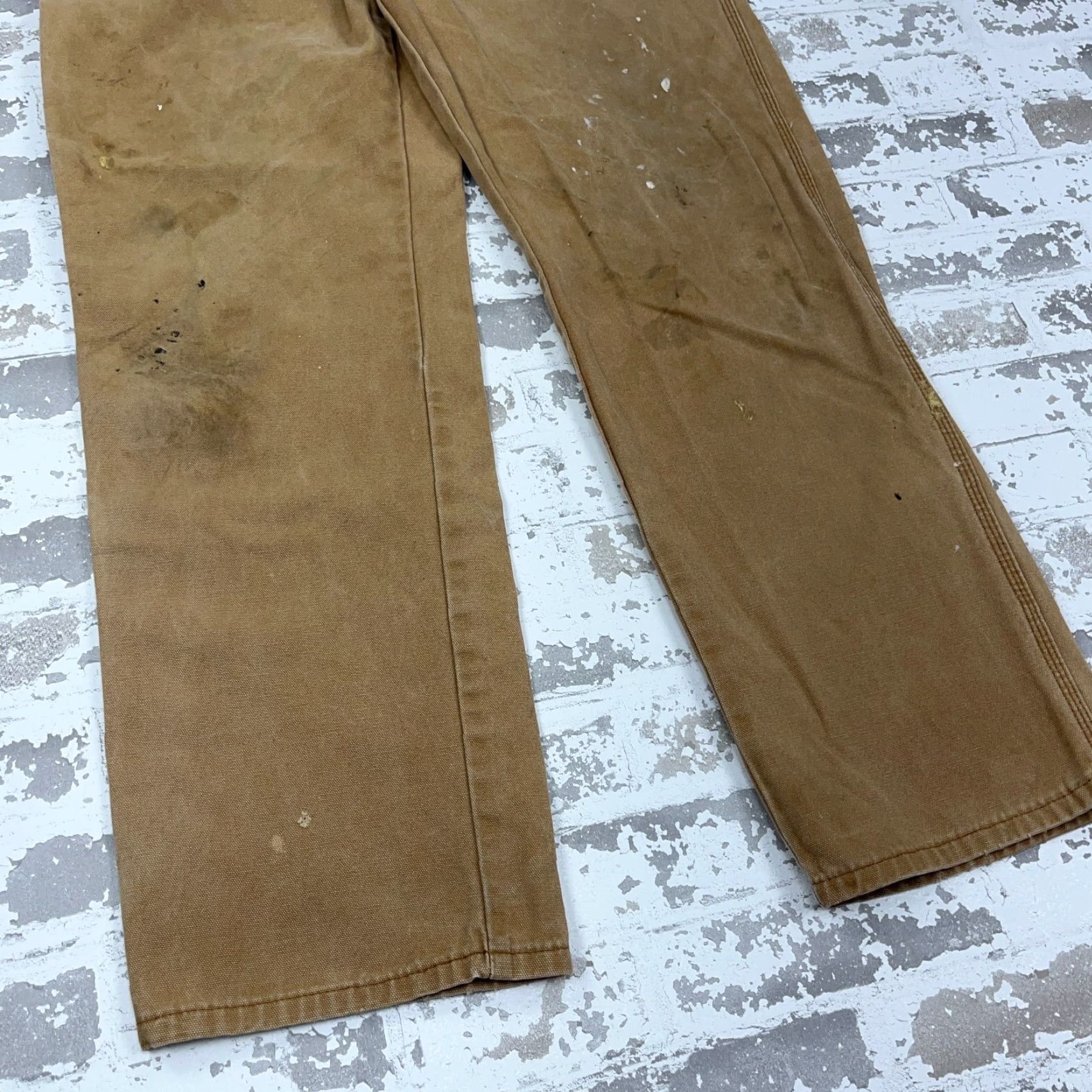 Dickies VINTAGE Dickies Carpenter Pants Men 36x34 Brown Canvas Distressed Grunge Size US 36 / EU 52 - 7 Thumbnail