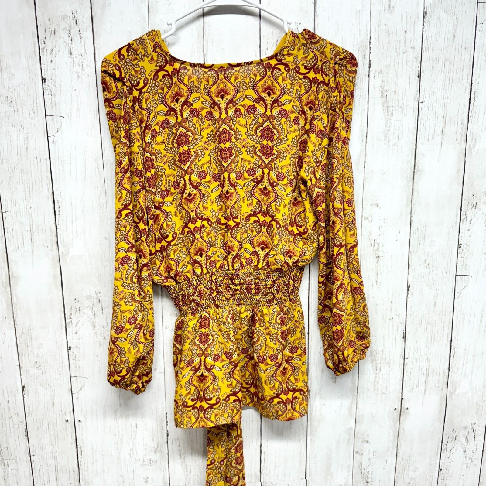 Other Max Studio Top Size Small Boho Blouse Deep V Neck Tie Waist Size S / US 4 / IT 40 - 5 Thumbnail
