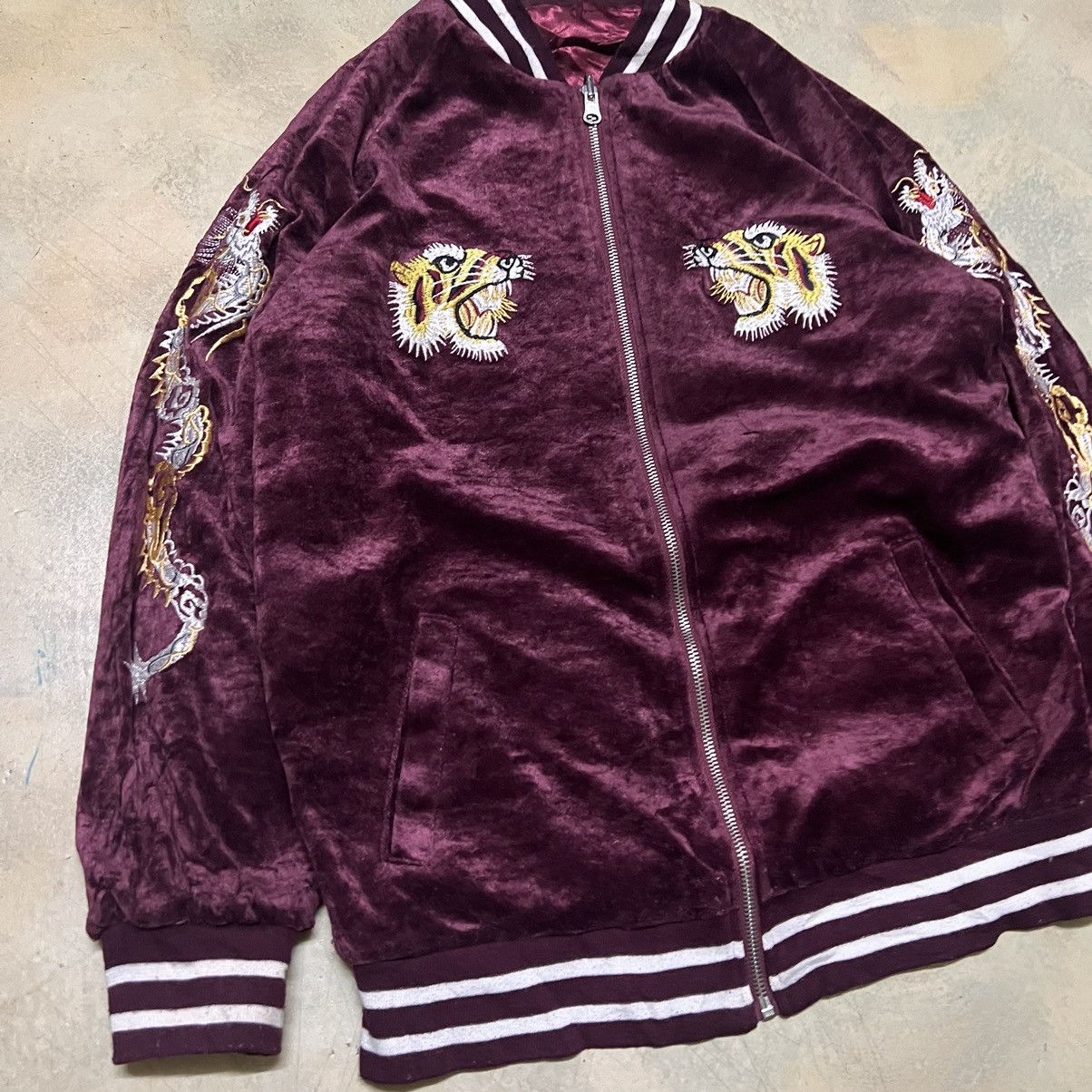 Japanese Brand Sukajan Reversible Bomber Jacket Size US S / EU 44-46 / 1 - 5 Thumbnail
