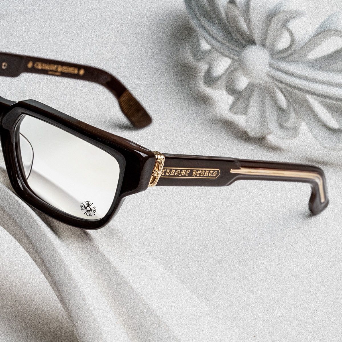 Chrome Hearts CHROME HEARTS 2 THICK CLASSIC BROWN GLASSES Size ONE SIZE - 3 Thumbnail