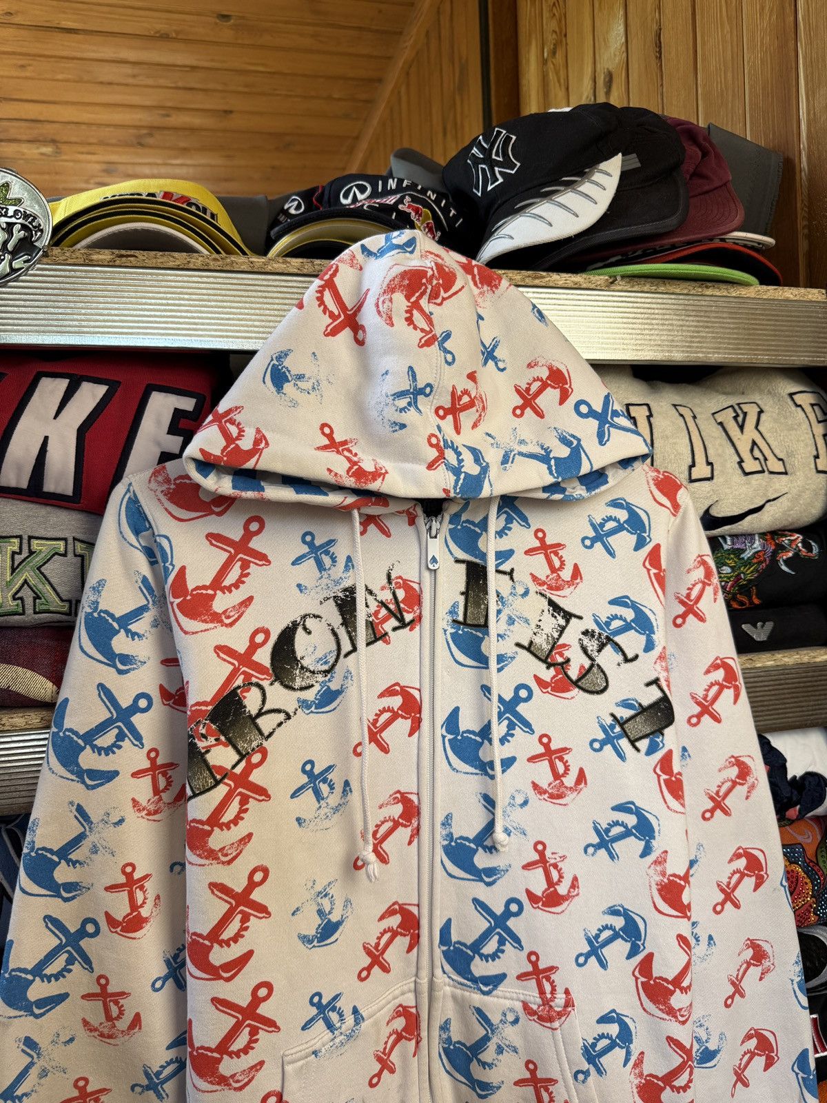 Affliction × Vintage Vintage 2000s Affliction Style Chainsaw Iron Fist Zip Hoodie Size US M / EU 48-50 / 2 - 3 Thumbnail