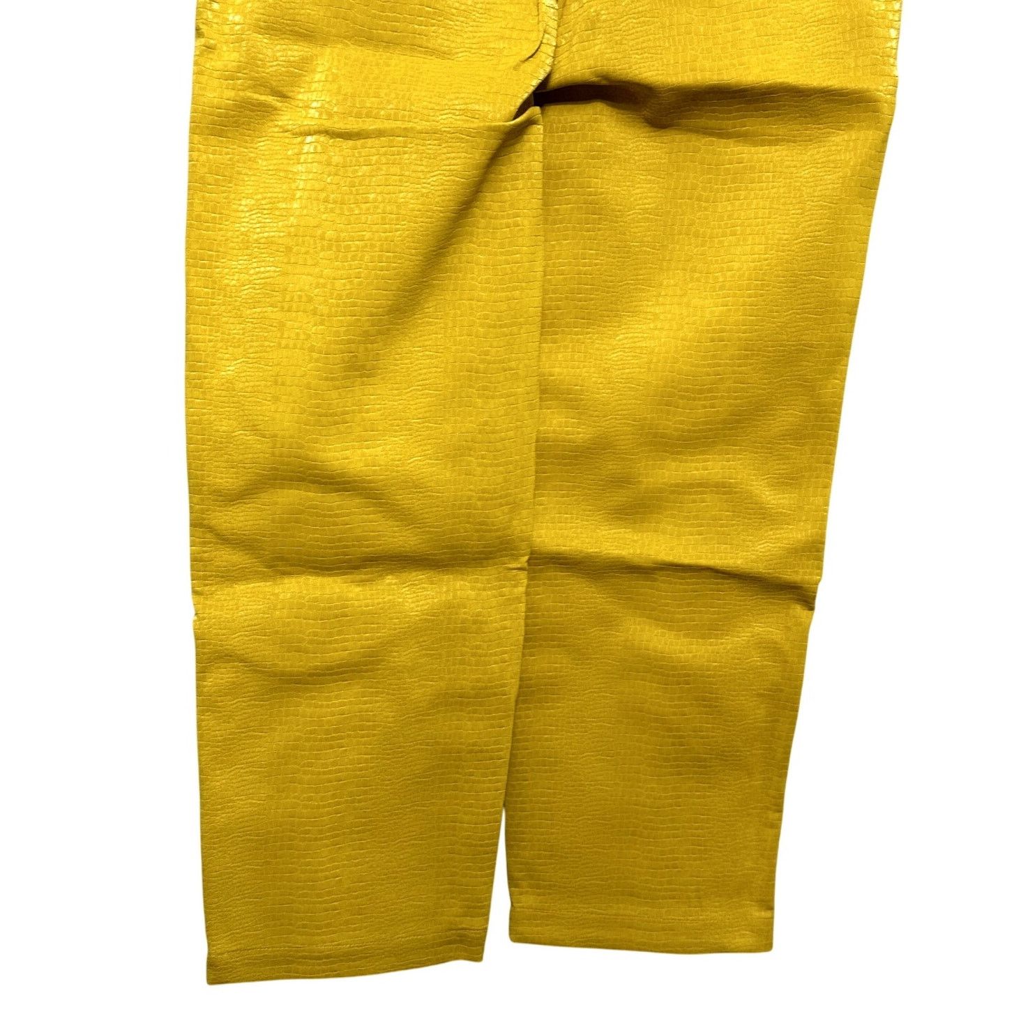 Other Royalty By Maluma Pants Faux Leather High Waisted Yellow 0 Size 25" / US 0 / IT 36 - 7 Thumbnail