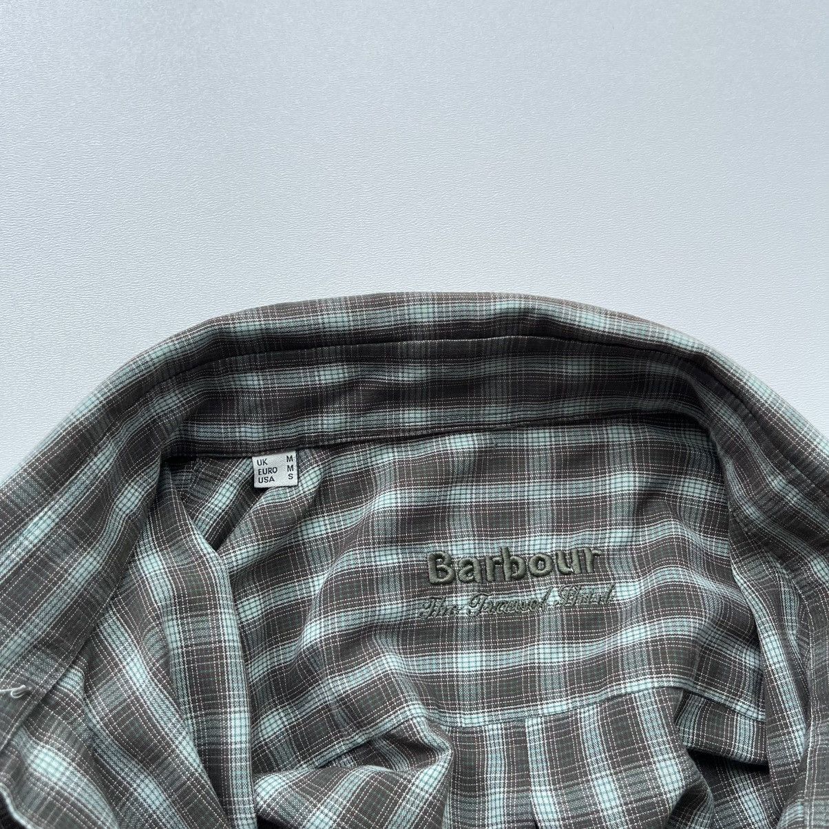Barbour × Vintage Barbour Vintage Nylon Tartan Checked Pocket Button Ups Shirt Size US M / EU 48-50 / 2 - 7 Thumbnail
