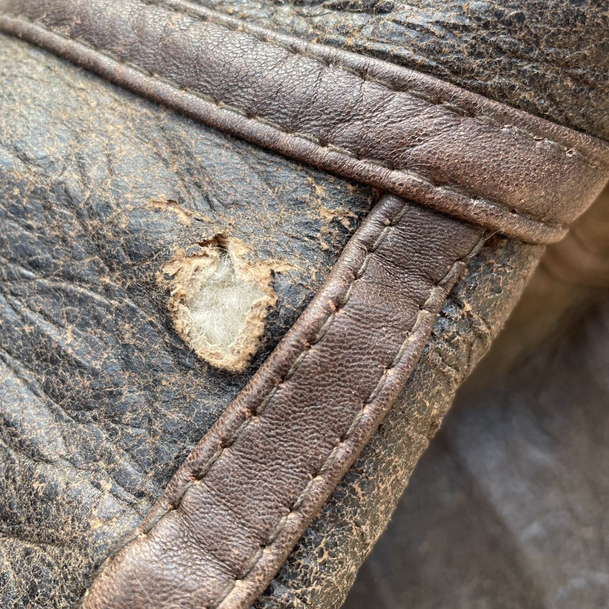 Genuine Leather VINTAGE SPRAZZO MODA SPORTIVO B3 SHEARLING FUR JACKET Size US L / EU 52-54 / 3 - 18 Thumbnail