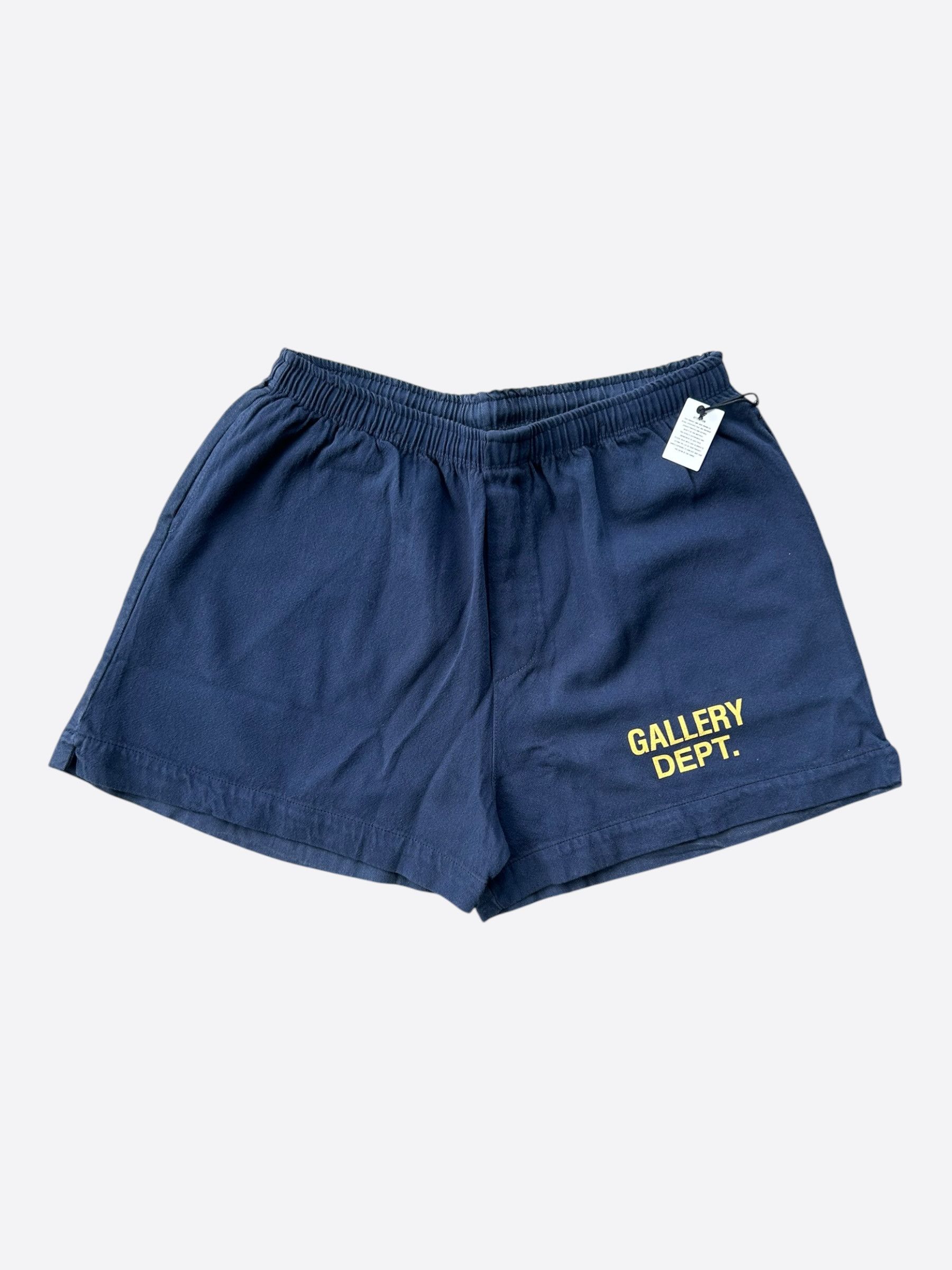 Gallery Dept. Gallery Dept Navy & Yellow Logo Zuma Shorts Size US 38 / EU 54 - 1 Thumbnail