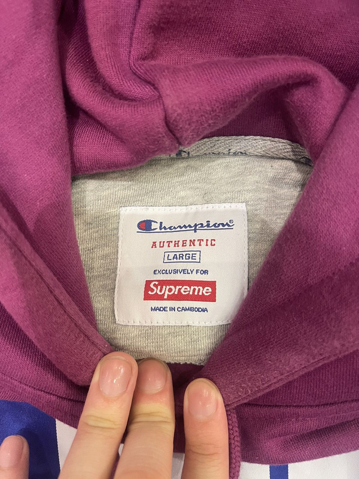 Champion × Supreme Supreme Champion Hoodie Size US L / EU 52-54 / 3 - 2 Thumbnail