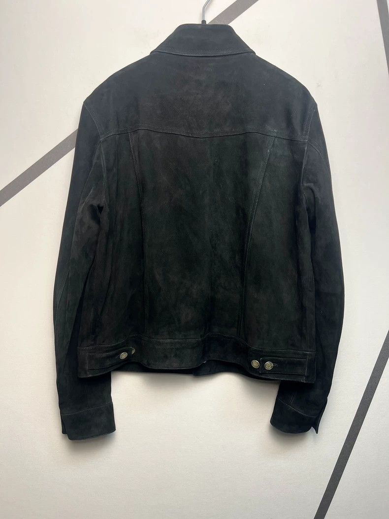 Saint Laurent Paris saint Laurent parisSS19 Black Flocked Suede Leather Jacket Size US L / EU 52-54 / 3 - 2 Thumbnail