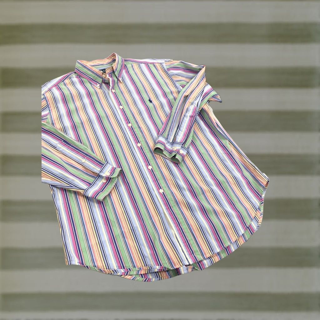 Ralph Lauren Ralph Lauren Polo Long Sleeve Button Shirt Striped Classic Fit 16 1/2 32/33 Men Mens Dress Shirt Pony Multicolor Ser Size US XL / EU 56 / 4 - 1 Thumbnail
