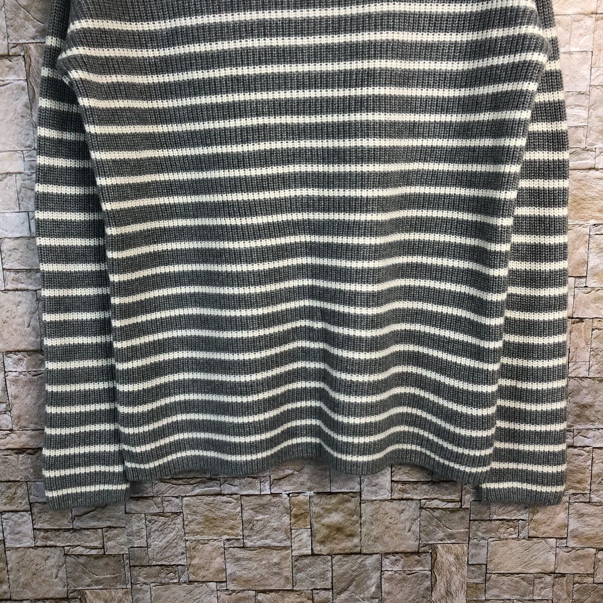 Gap × Homespun Knitwear × OVER THE STRiPES Gap Stripe Grey Knitwear #A173 Size M / US 6-8 / IT 42-44 - 6 Thumbnail