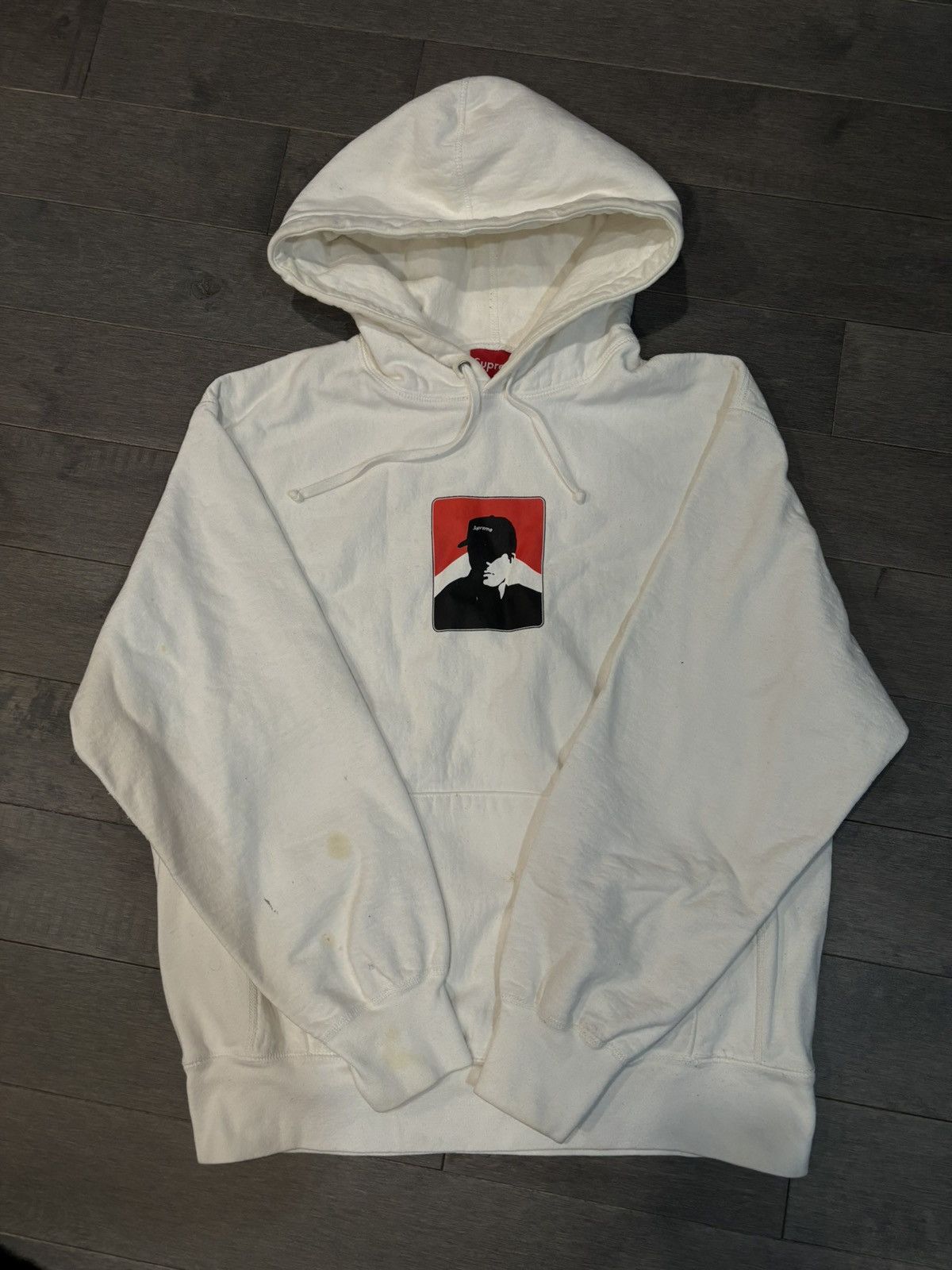 image of Supreme White Hoodie Medium, Men's