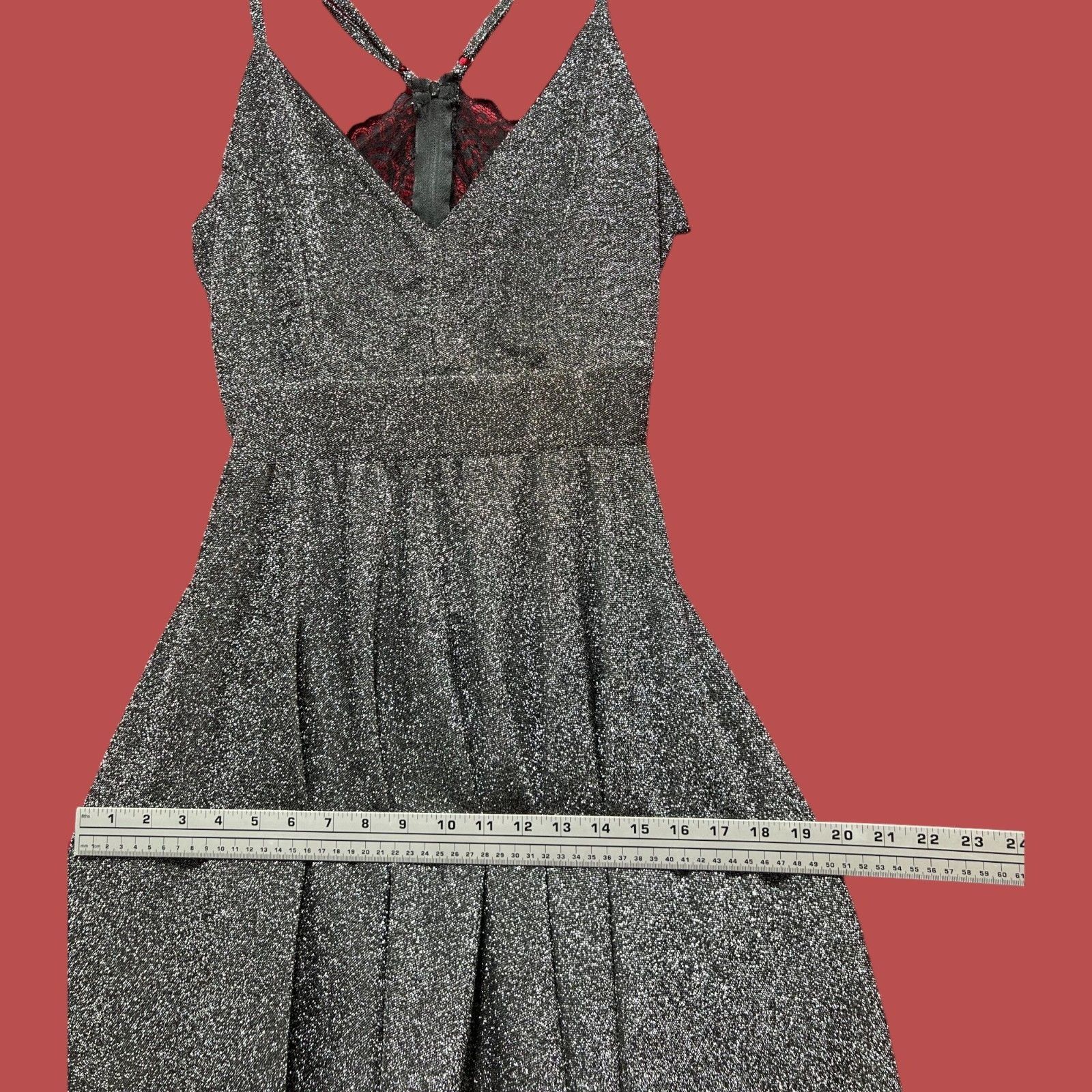 rue21 Rue 21 - Women's Sparkly Sleeveless High Low Hem Ruffle Dres Size S / US 4 / IT 40 - 5 Thumbnail