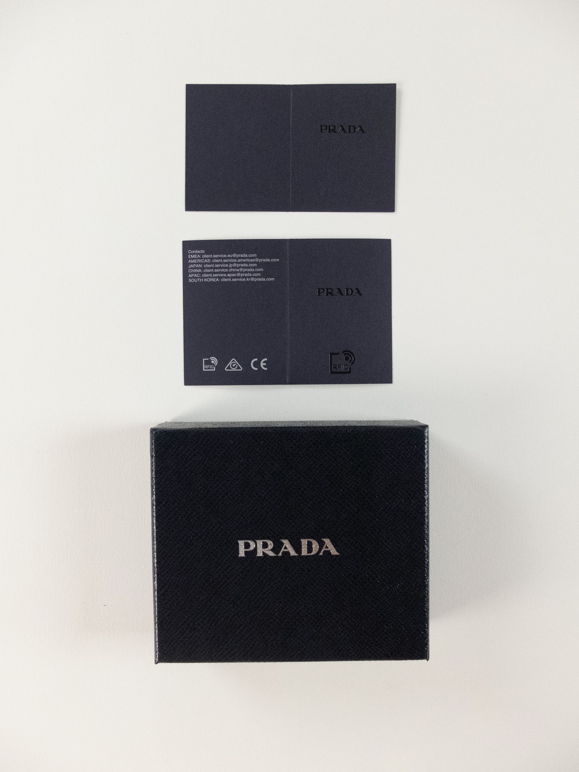 Prada PRADA blue Saffiano leather bifold triangle logo wallet Size ONE SIZE - 9 Thumbnail