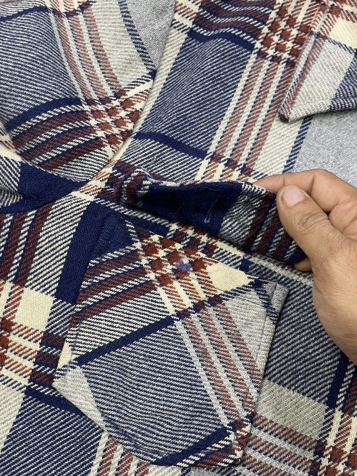 JCPenney Vtg JCpenny Plaid Melton Wool Button Down Overshirt Jacket Size US XL / EU 56 / 4 - 12 Thumbnail
