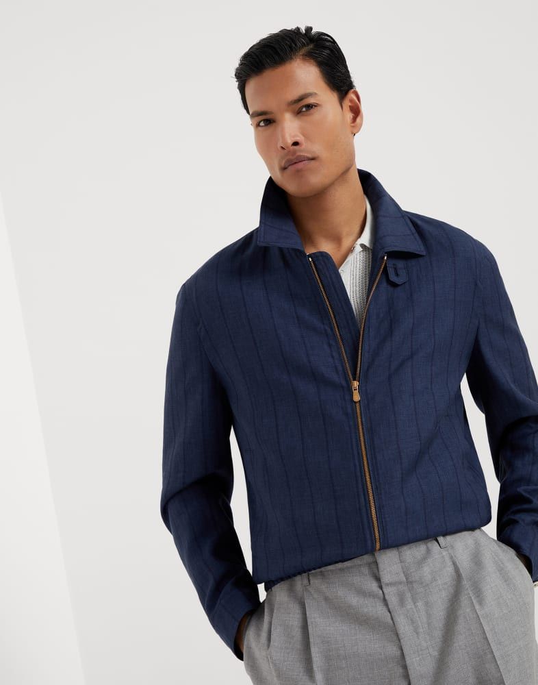Brunello Cucinelli o1w1db10825 Jacket Water Resistant in Blue Size US S / EU 44-46 / 1 - 2 Thumbnail