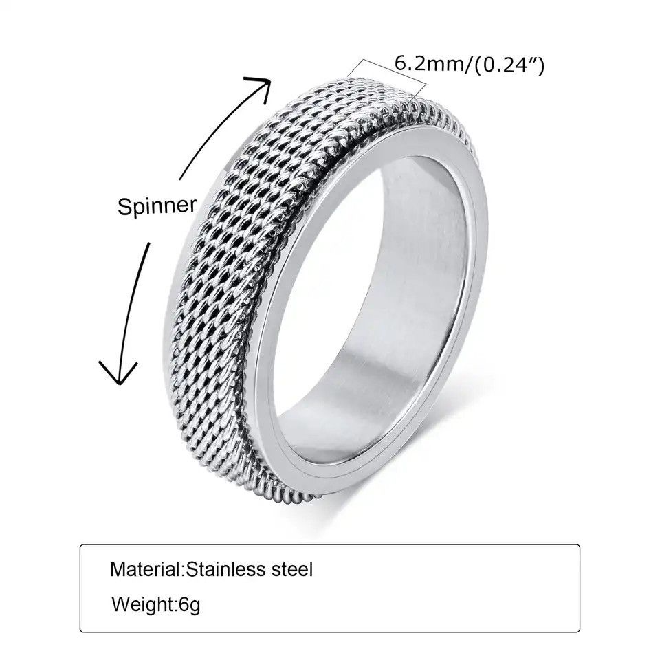 Other Waterproof Stainless Steel Metal Spinner Mesh Rings Size ONE SIZE - 2 Thumbnail