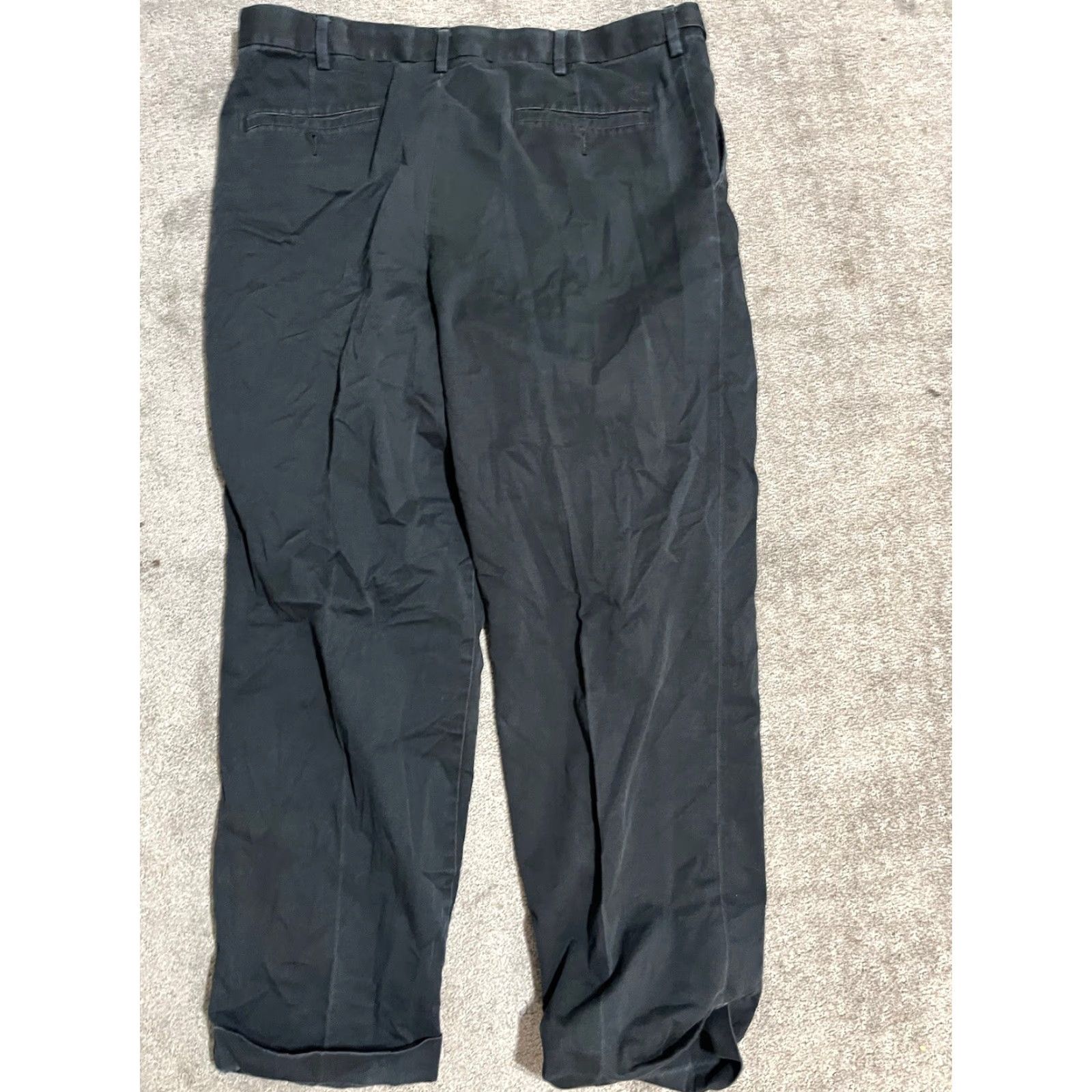 Dockers Dockers Mens Pants 36x32 Black Relaxed Fit Dress Chino Pleated Distresse Size US 36 / EU 52 - 3 Thumbnail