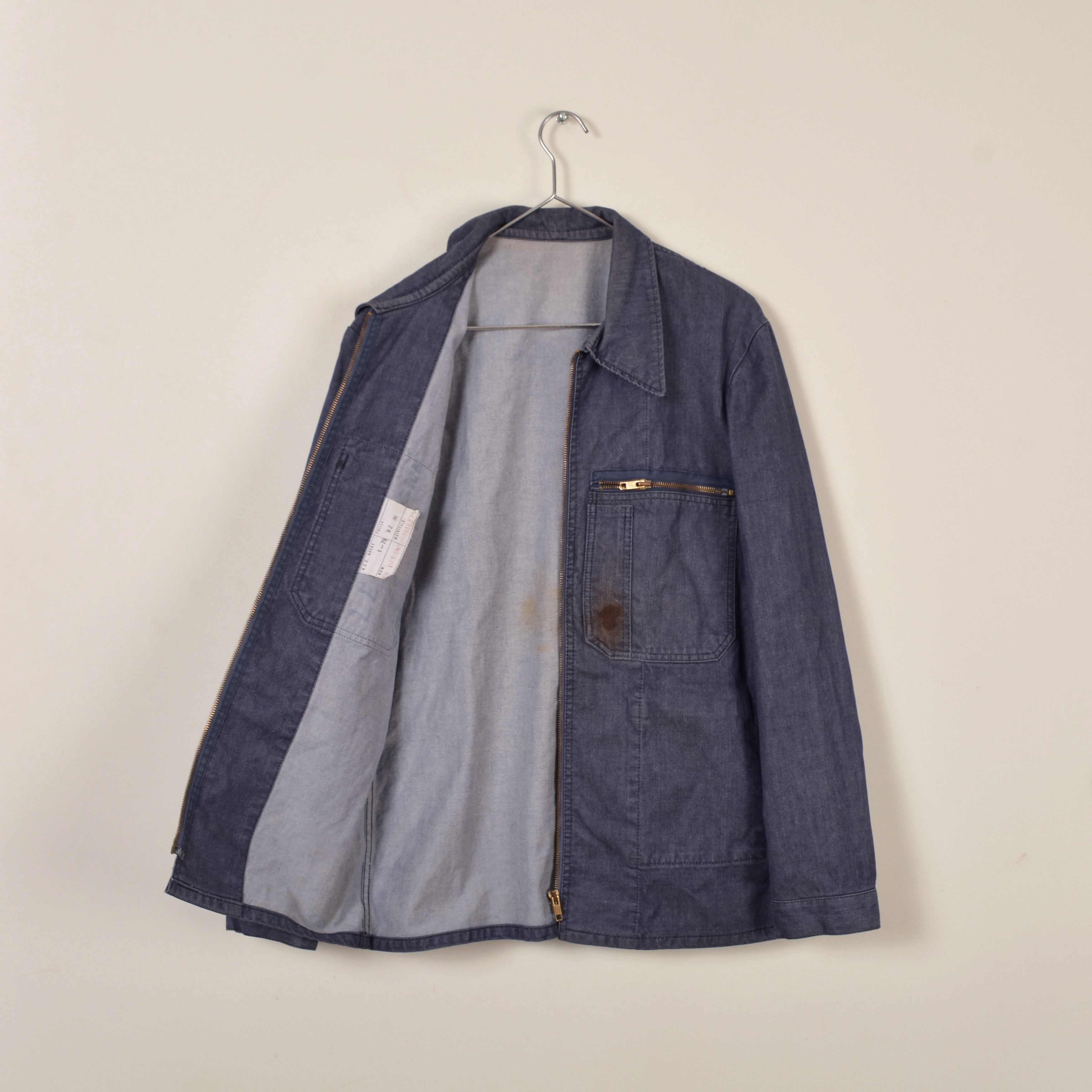 Vintage Vintage french militaria navy work denim 1970-80 (2313) Size US S / EU 44-46 / 1 - 5 Thumbnail