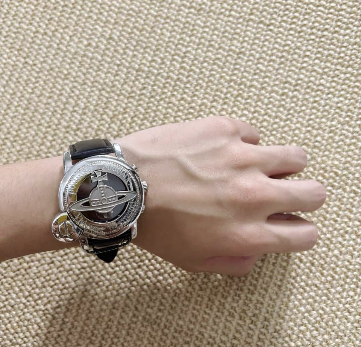 Vivienne Westwood Vivienne Westwood Sliding Saturn Black & Silver Watch J29 Size ONE SIZE - 8 Thumbnail