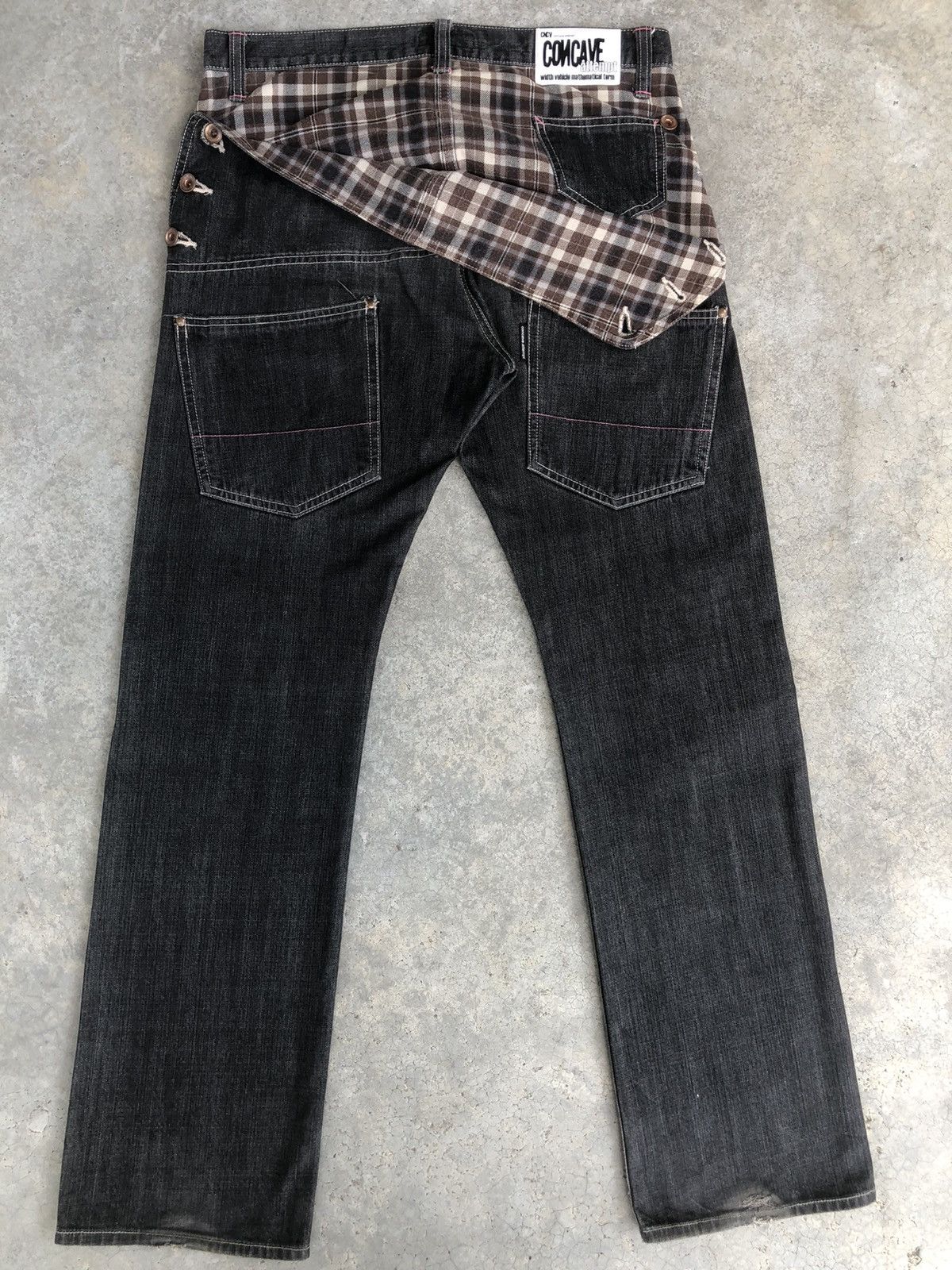 Japanese Brand Japanese Concave Attempt Distressed Jeans Size US 33 - 2 Thumbnail
