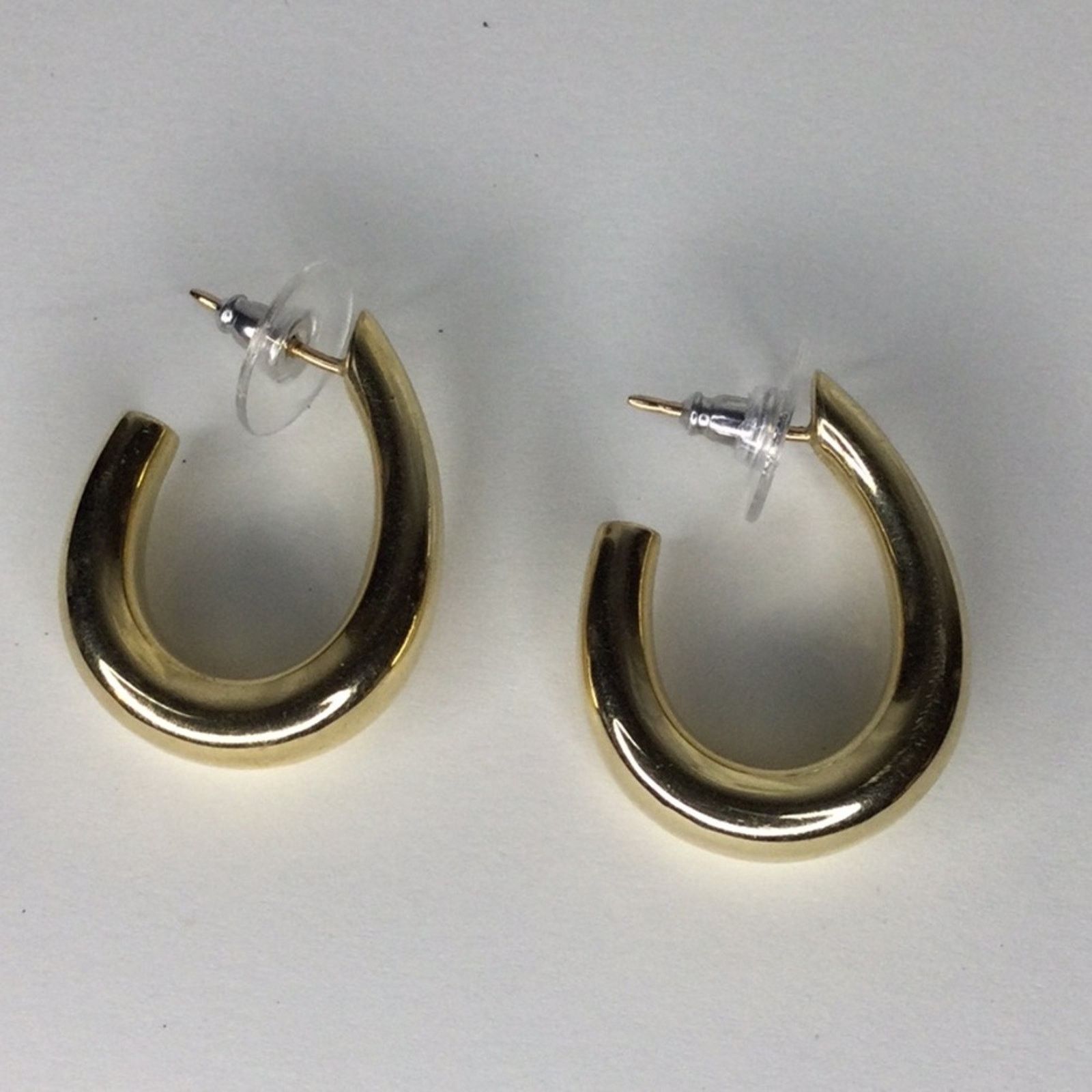Other Gold Tone Push Back Small Hoop Earrings Size ONE SIZE - 13 Thumbnail