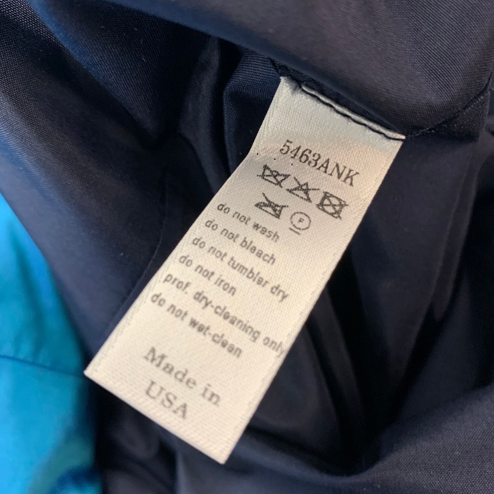 Carolina Herrera Royal Blue & Navy Cotton / Polyester Strapless A-Line Dress Size M / US 6-8 / IT 42-44 - 5 Thumbnail