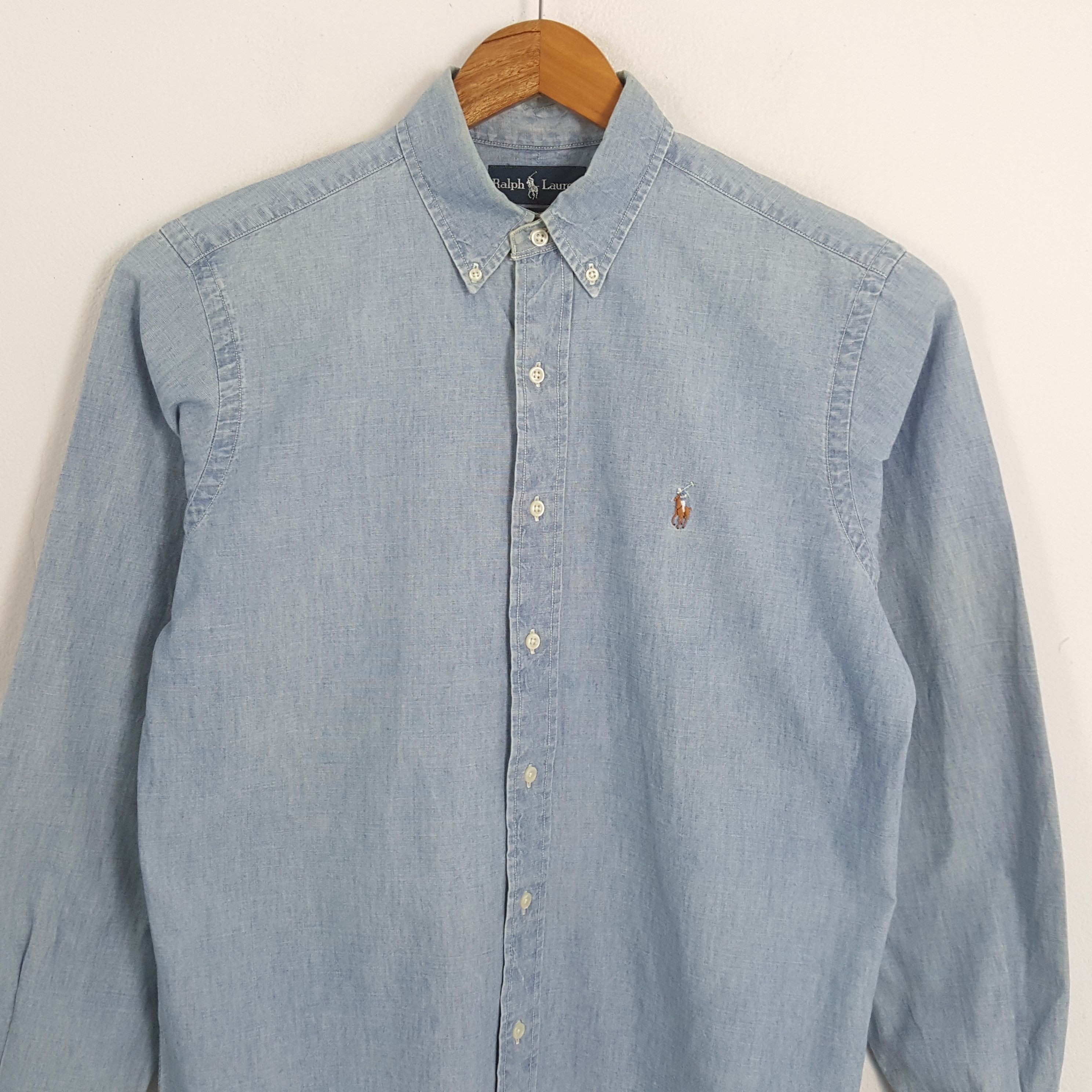 Polo Ralph Lauren × Vintage Vintage POLO by RALPH LAUREN Fashion Brand Denim Shirts Size US M / EU 48-50 / 2 - 2 Thumbnail