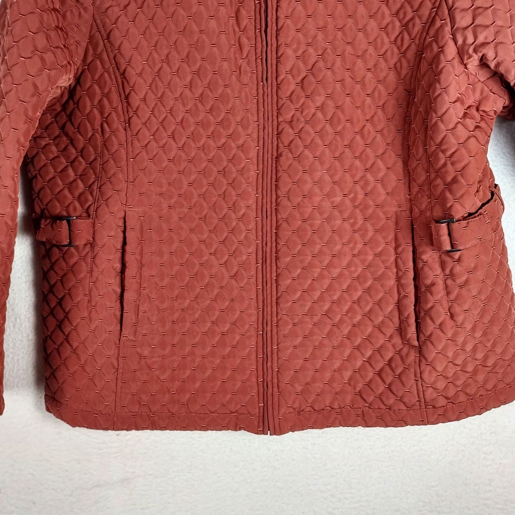 Rusty VINTAGE? No. Giacca Woman Quilted Jacket 2X Full Zip Insulated Rust Orange Jacket Womens Size XXL / US 16-18 / IT 52-54 - 7 Thumbnail