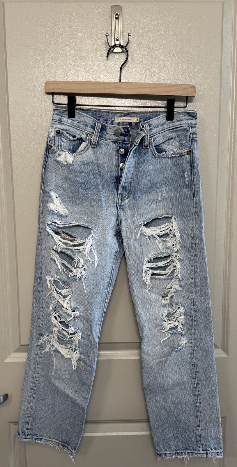Levi's Levi’s Destroyed straight leg jeans Size 26" / US 2 / IT 38 - 1 Thumbnail