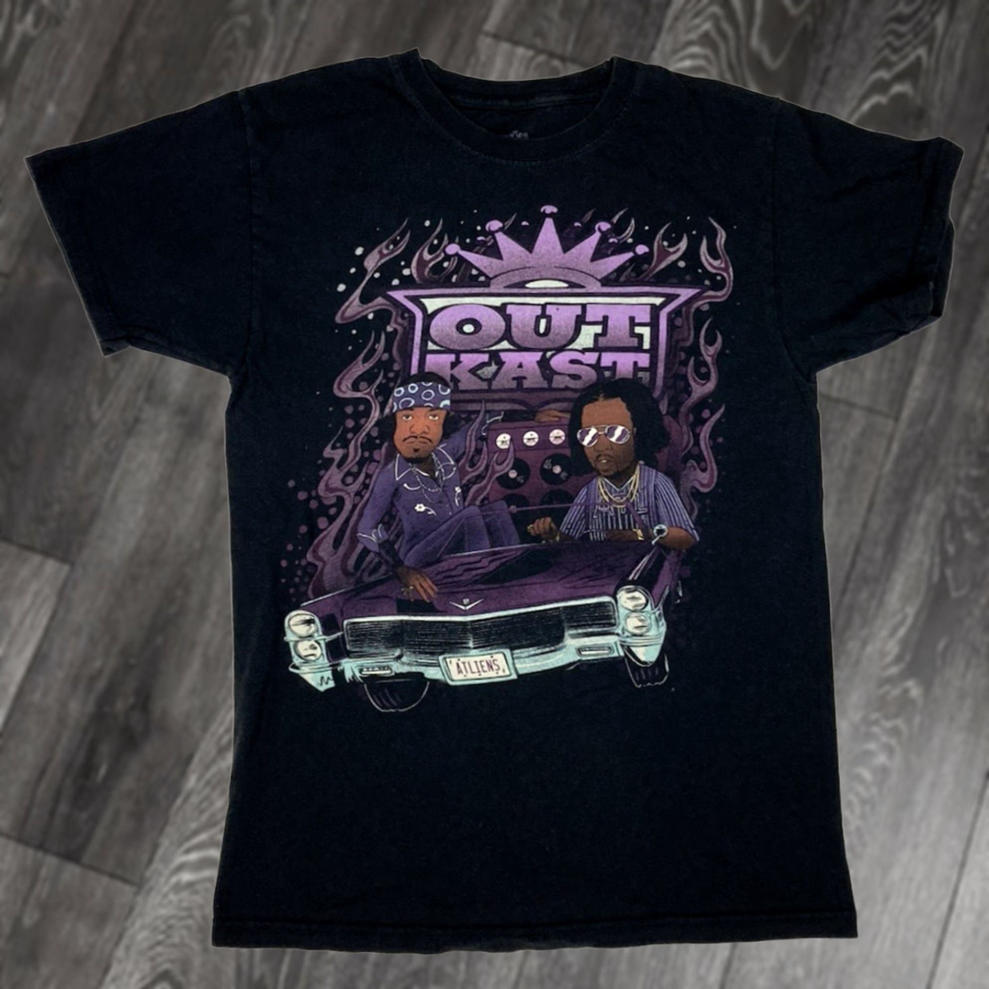 Vintage Outkast T-shirt Women Small Black Short Sleeve Crew Neck Pullover T-Shirt Hip Hop Music Retro Casual Shirt Size S / US 4 / IT 40 - 1 Thumbnail